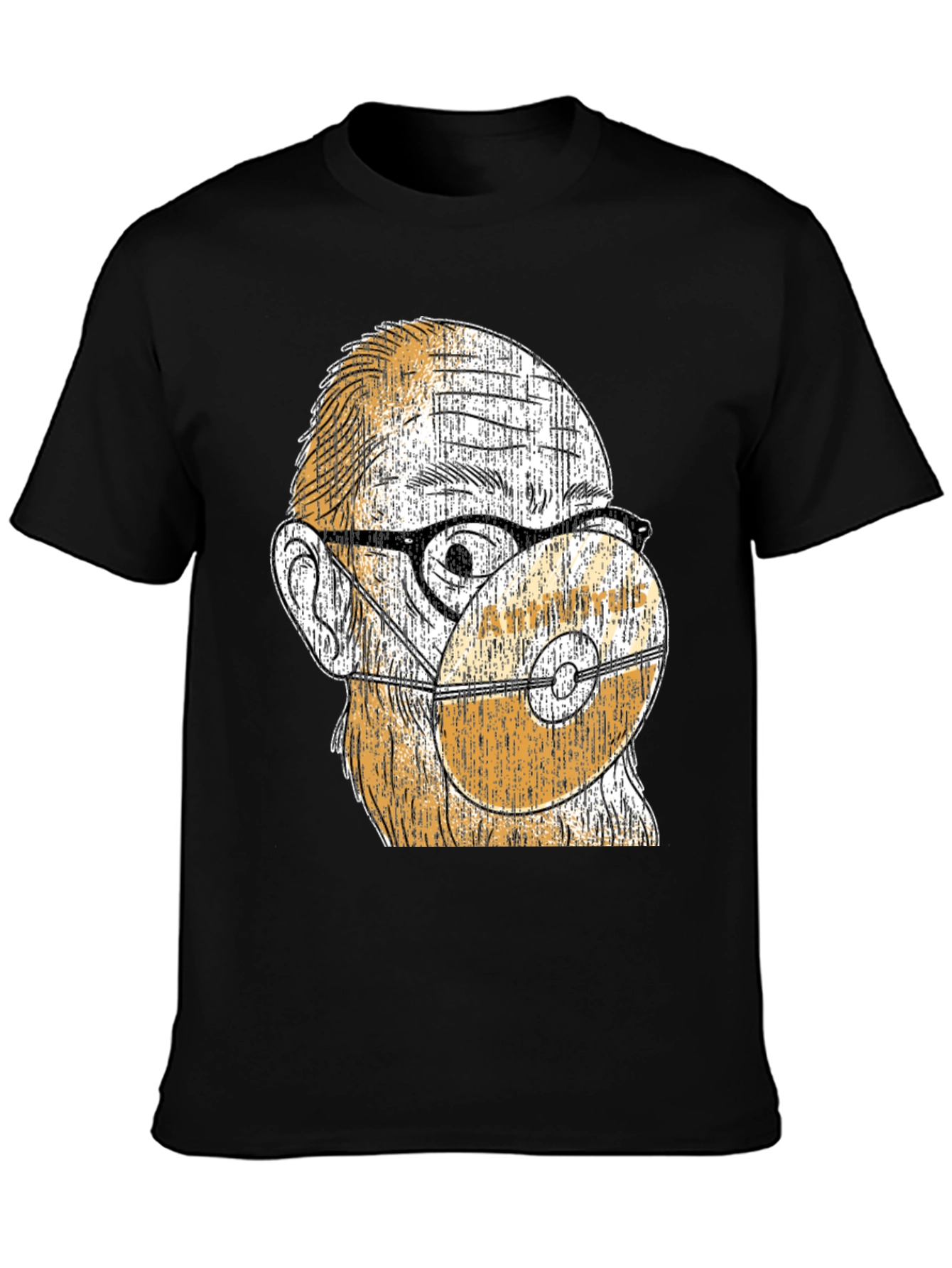 Unique Graphic Tee - CD Mask Design