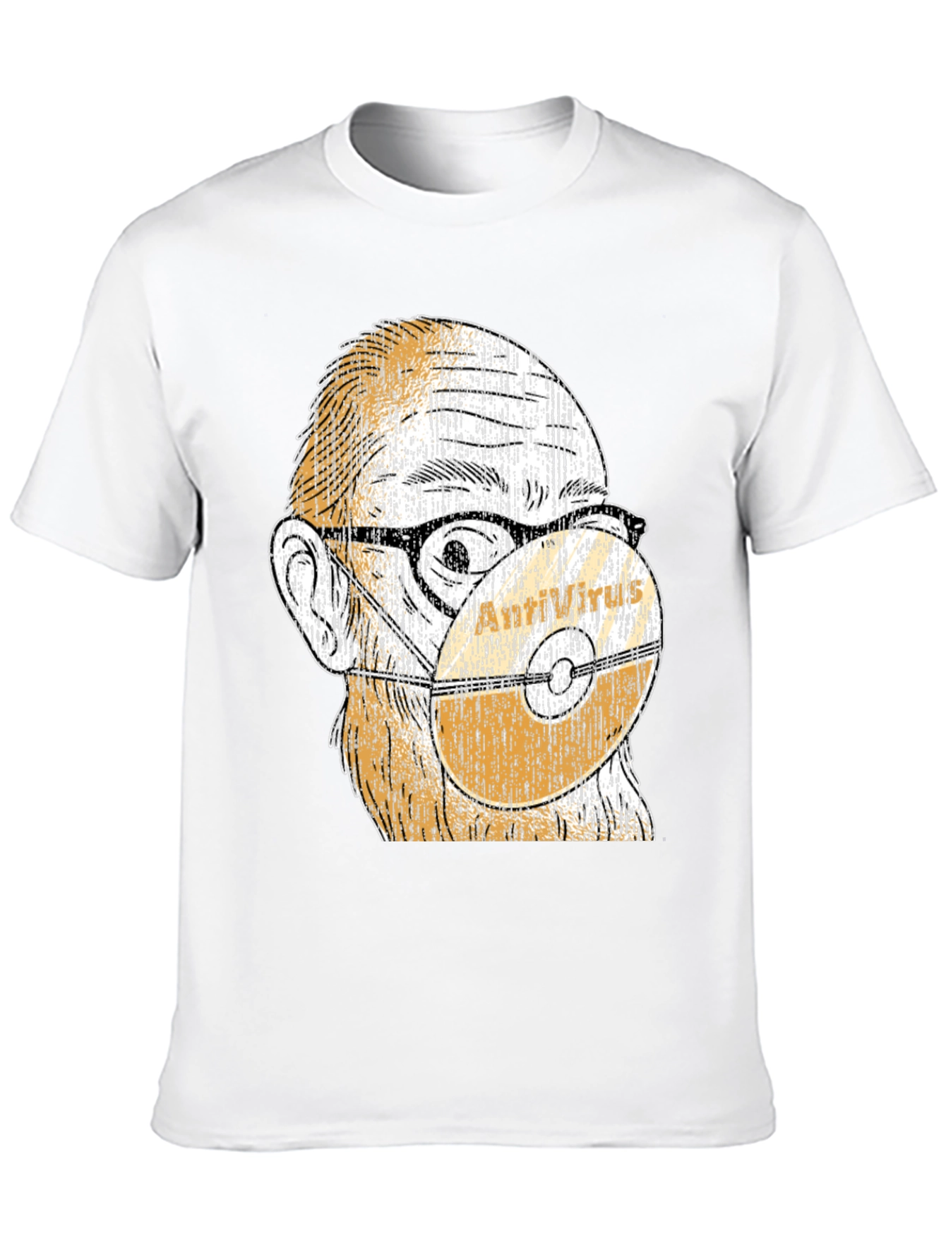 Unique Graphic Tee - CD Mask Design