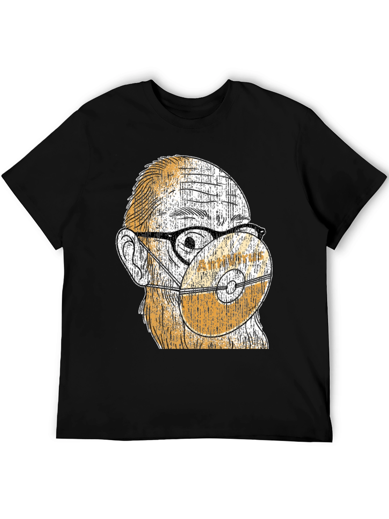 Unique Graphic Tee - CD Mask Design
