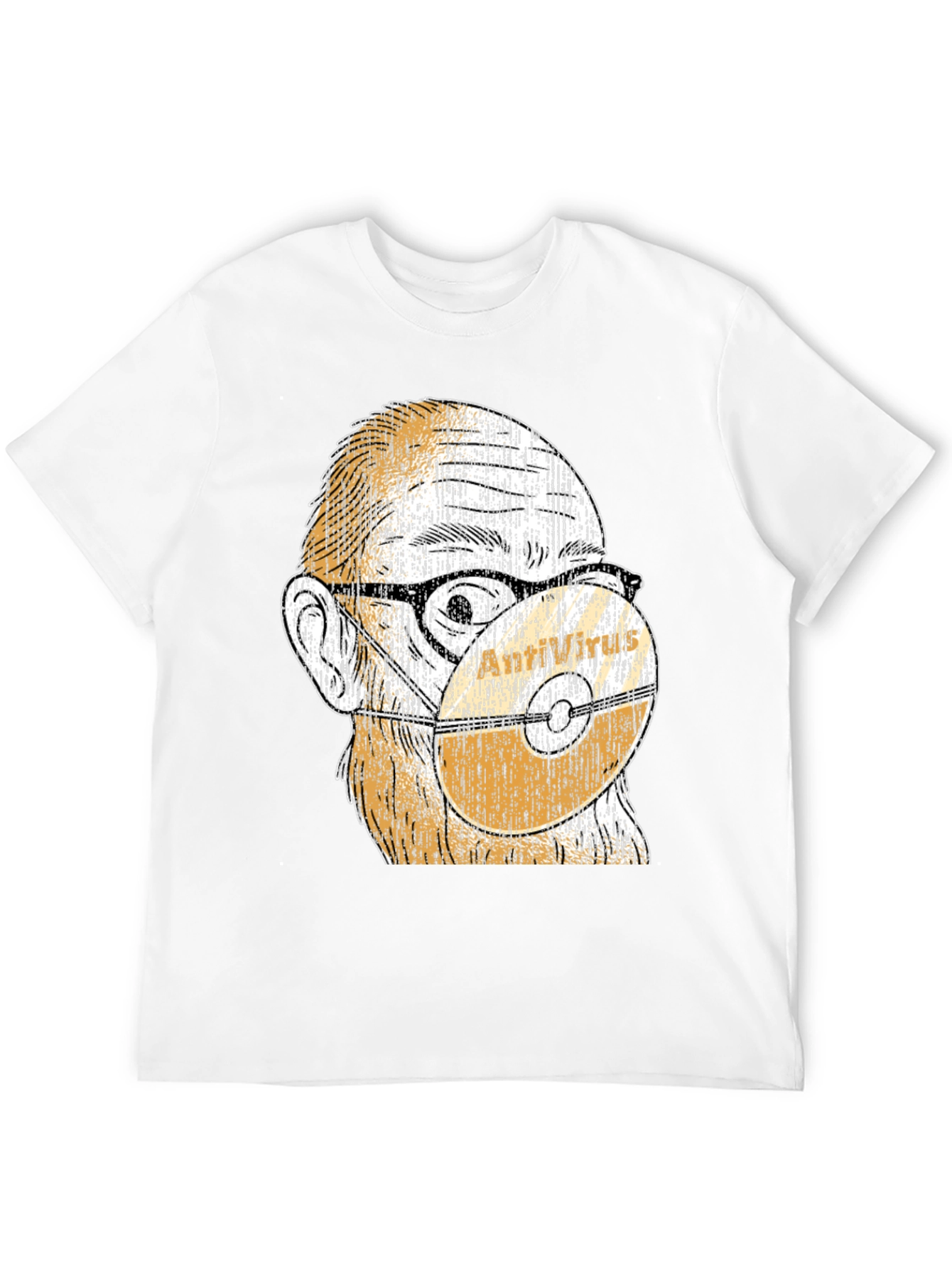Unique Graphic Tee - CD Mask Design