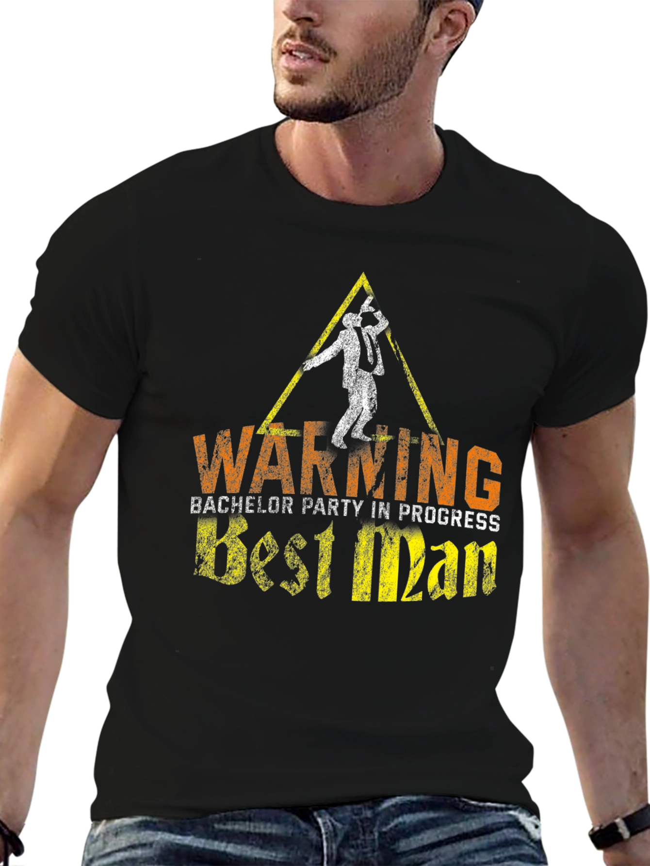 Warning Best Man Bachelor Party T-Shirt