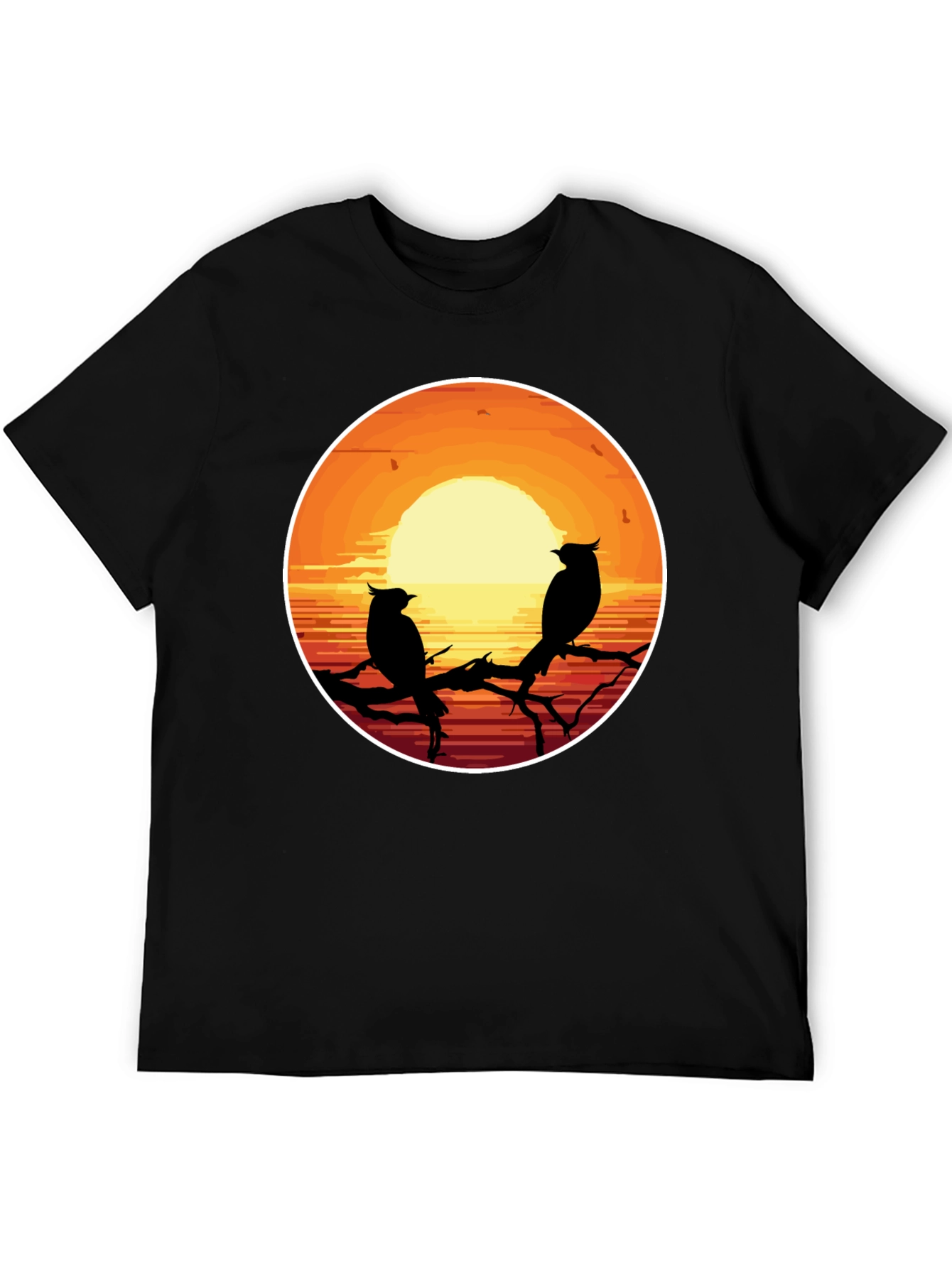 Sunset Birds Graphic T-Shirt