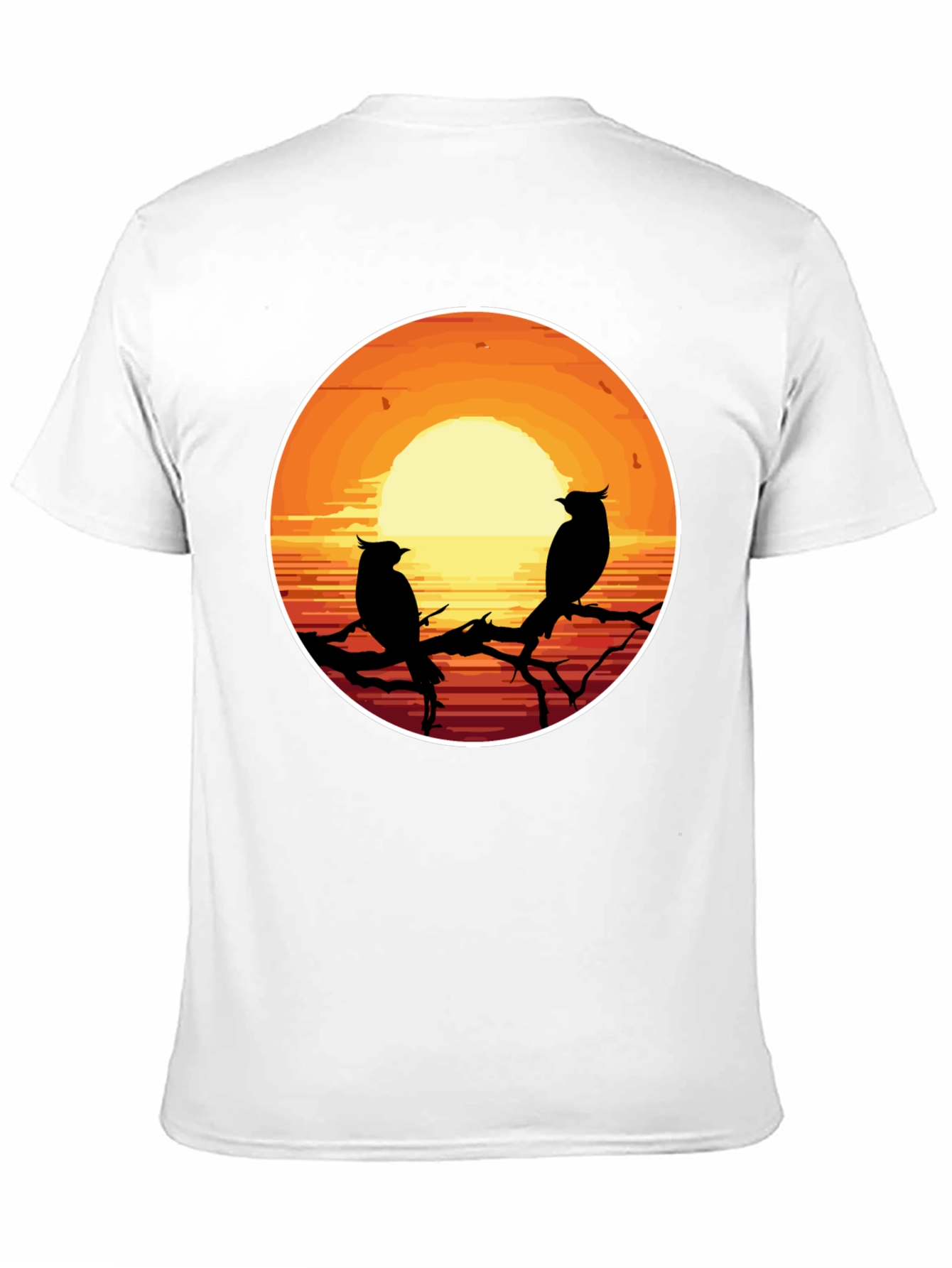 Sunset Birds Graphic T-Shirt