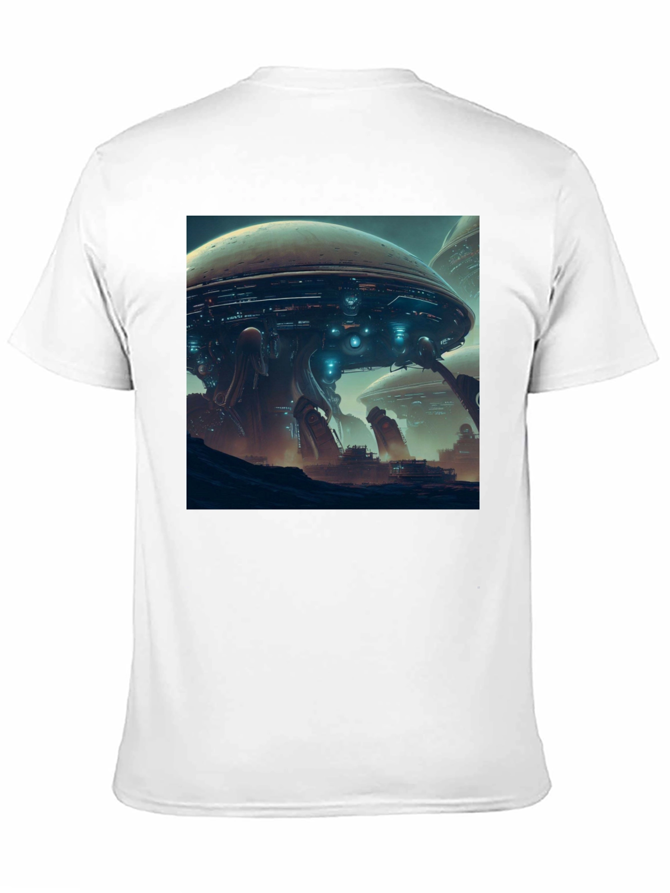 Sci-Fi Cityscape T-Shirt - Bold Graphic Tee