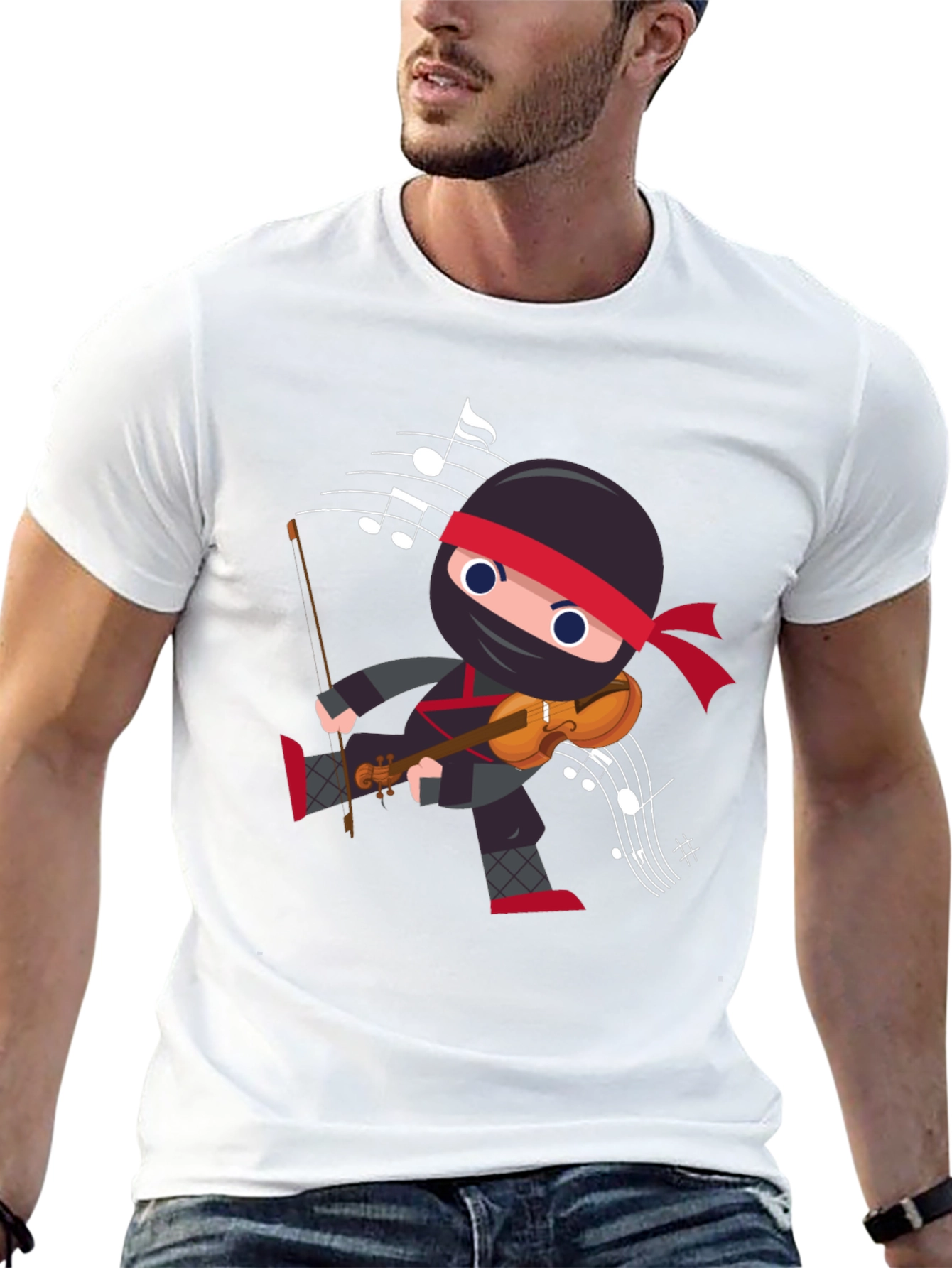 Violin Ninja Graphic T-Shirt
