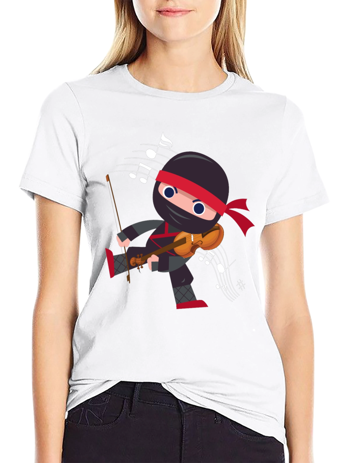 Violin Ninja Graphic T-Shirt
