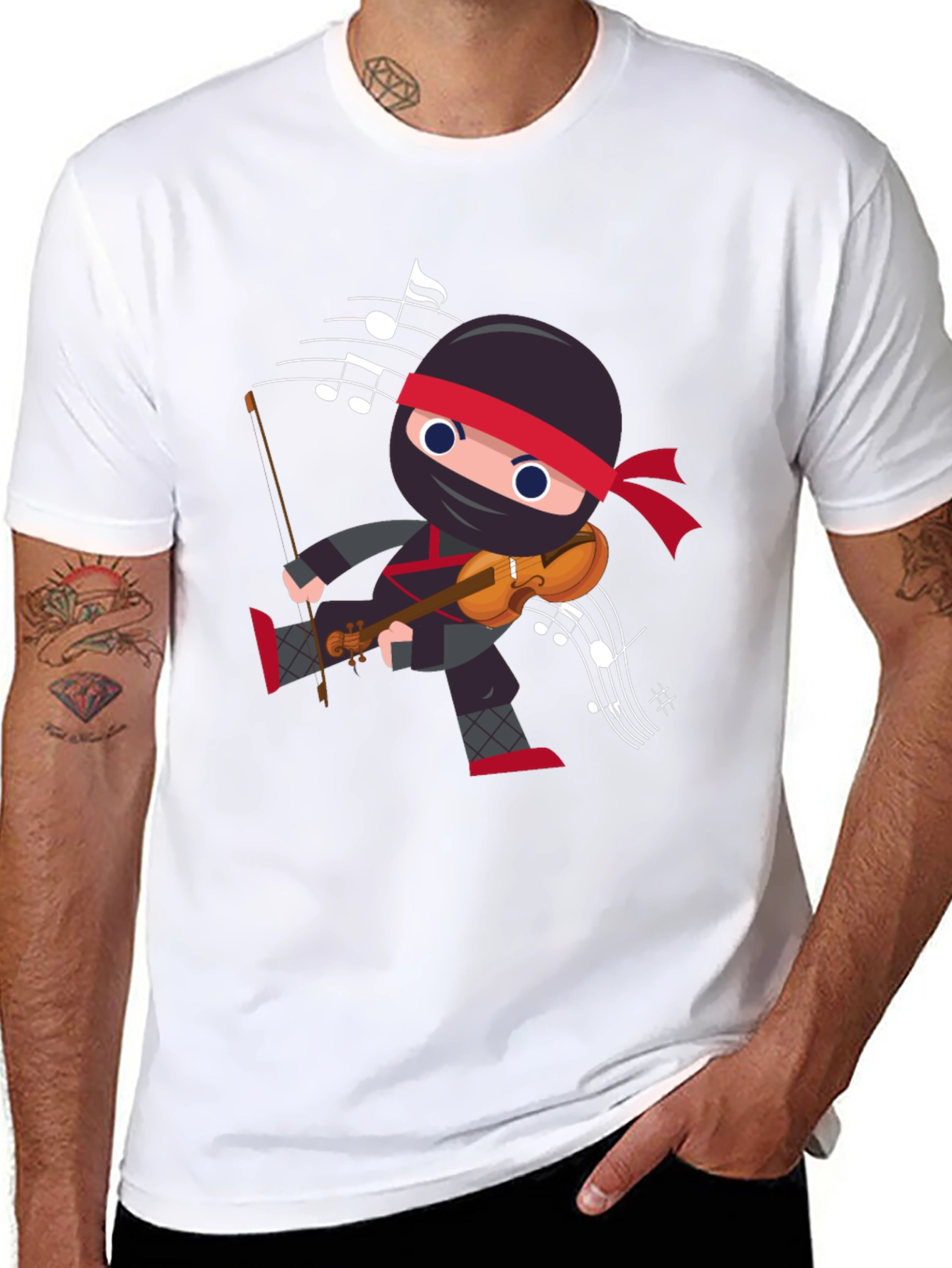Violin Ninja Graphic T-Shirt