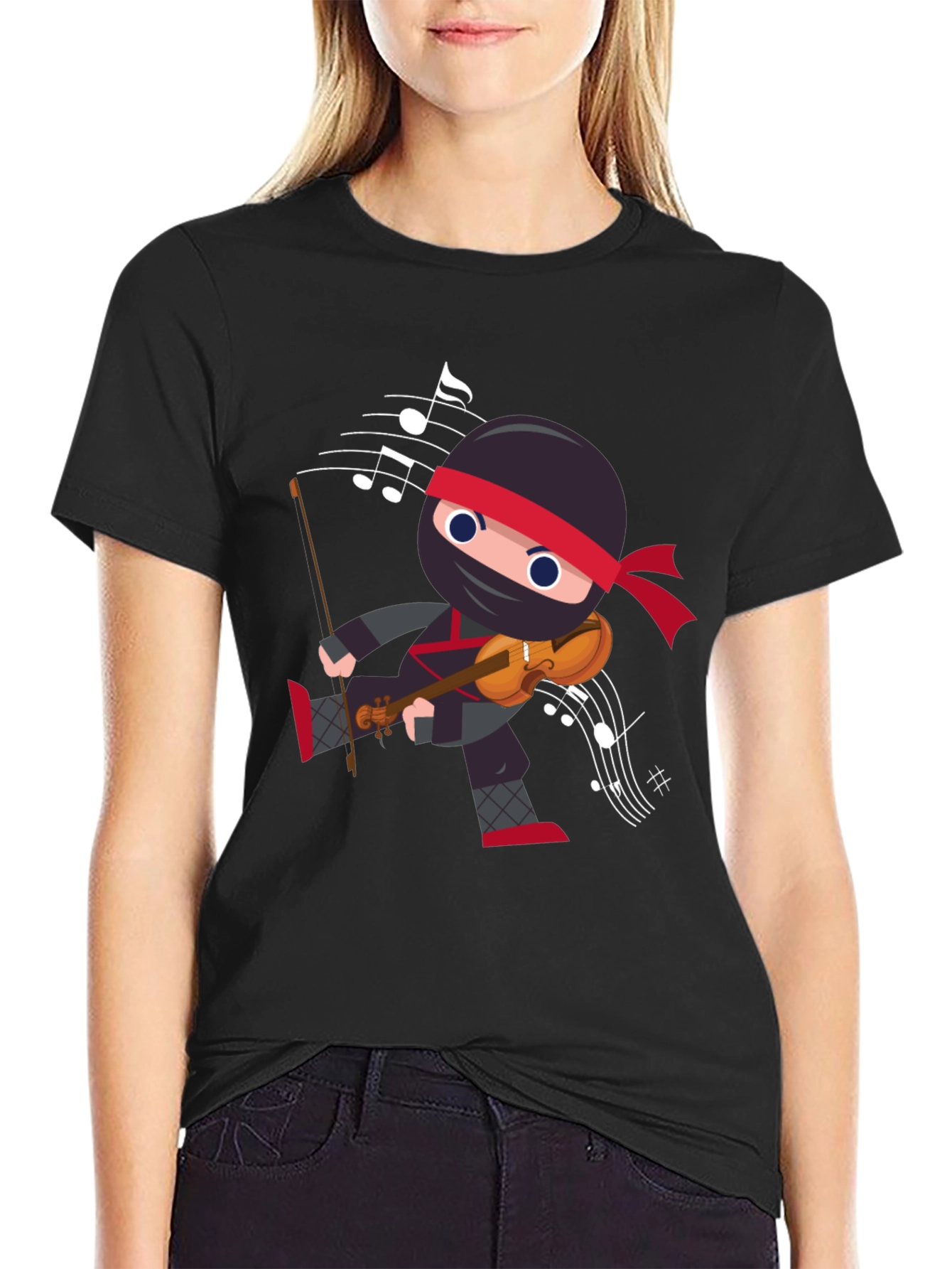 Violin Ninja Graphic T-Shirt