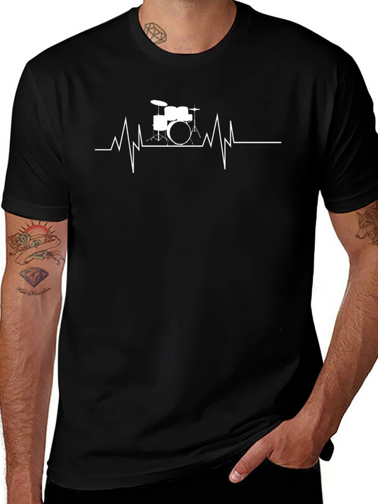 Drum Heartbeat T-Shirt - Musician Tee