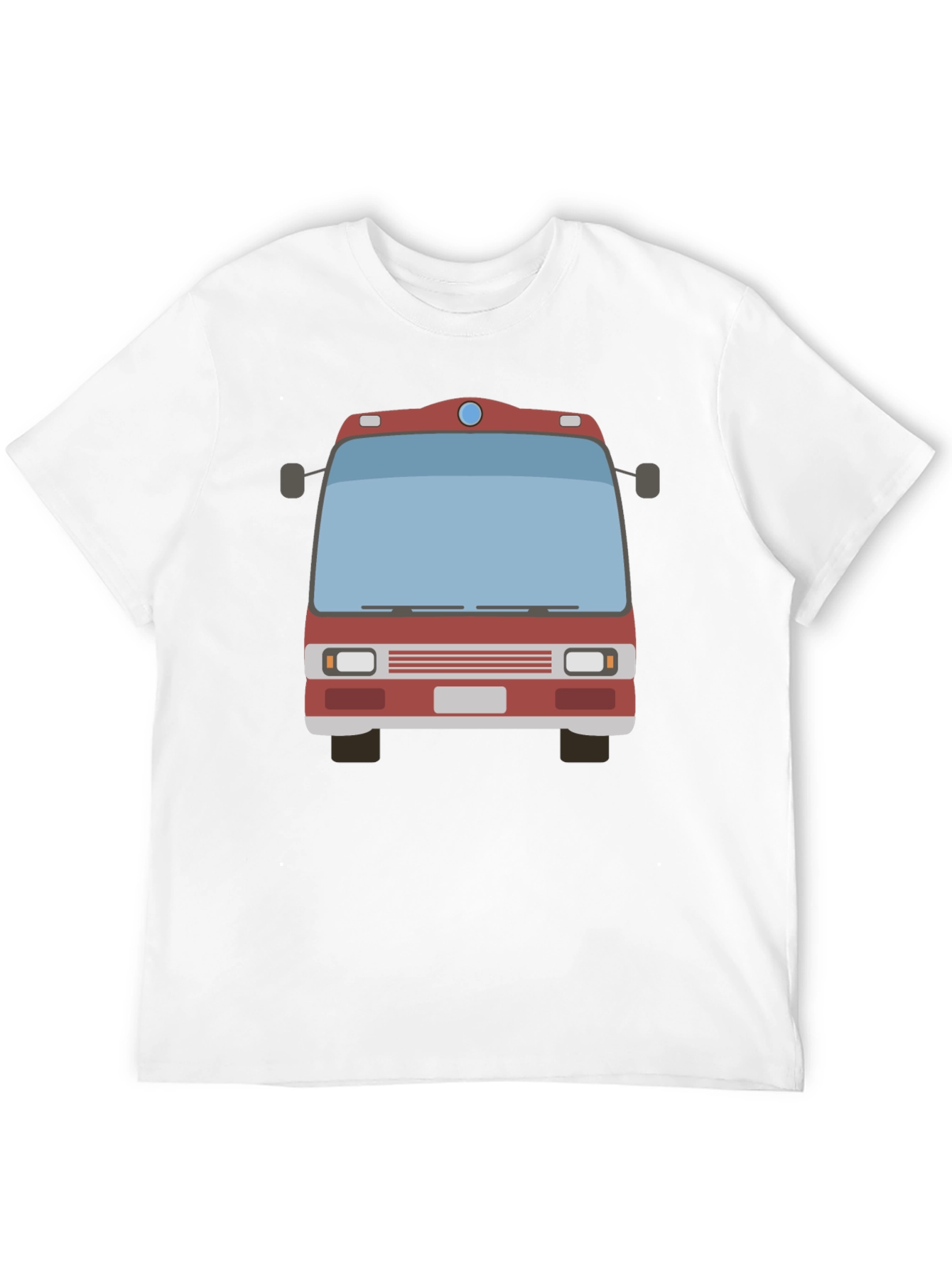 Fire Truck Graphic Tee - Black Casual T-Shirt
