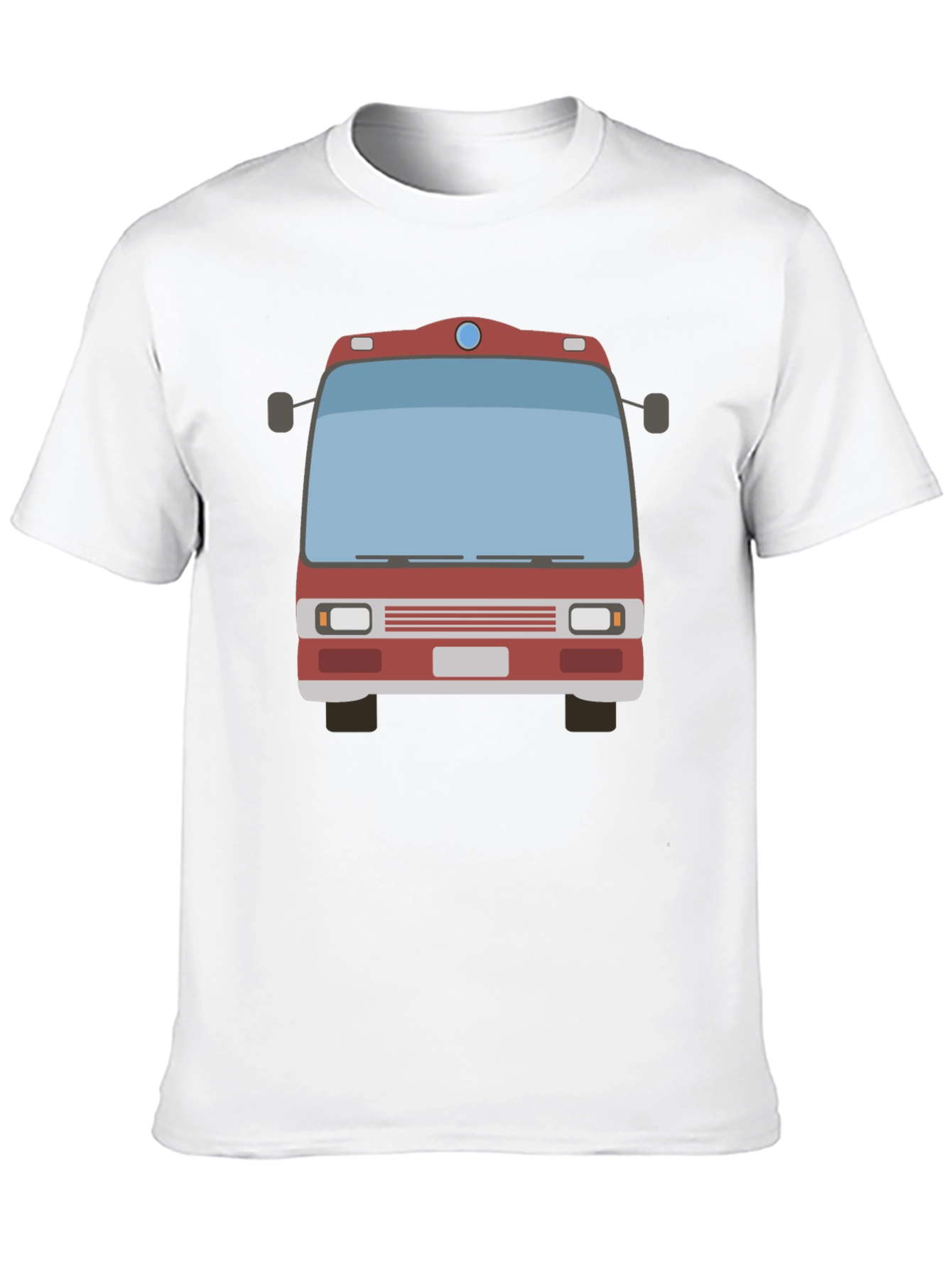 Fire Truck Graphic Tee - Black Casual T-Shirt