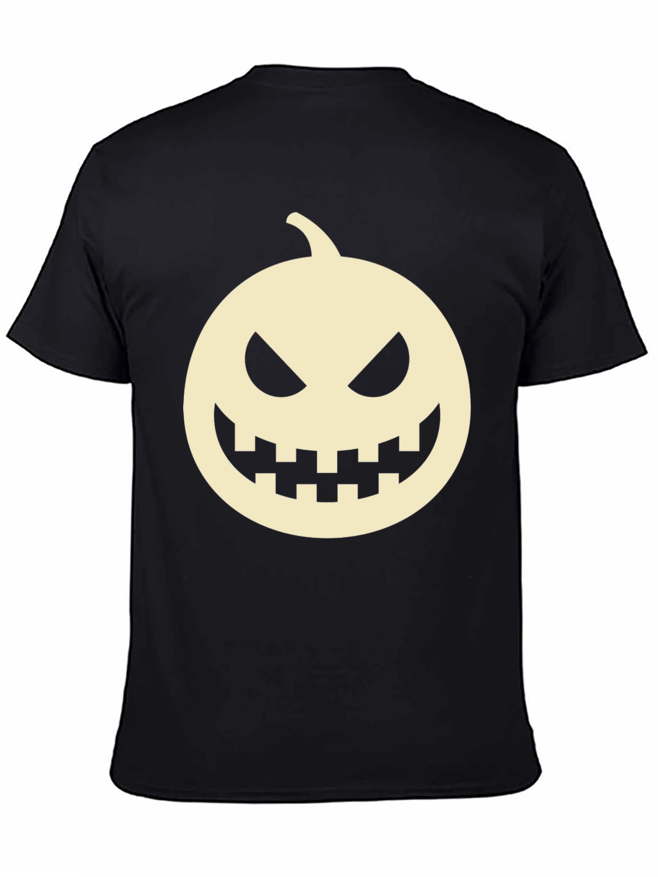 Halloween Pumpkin Face Black T-Shirt
