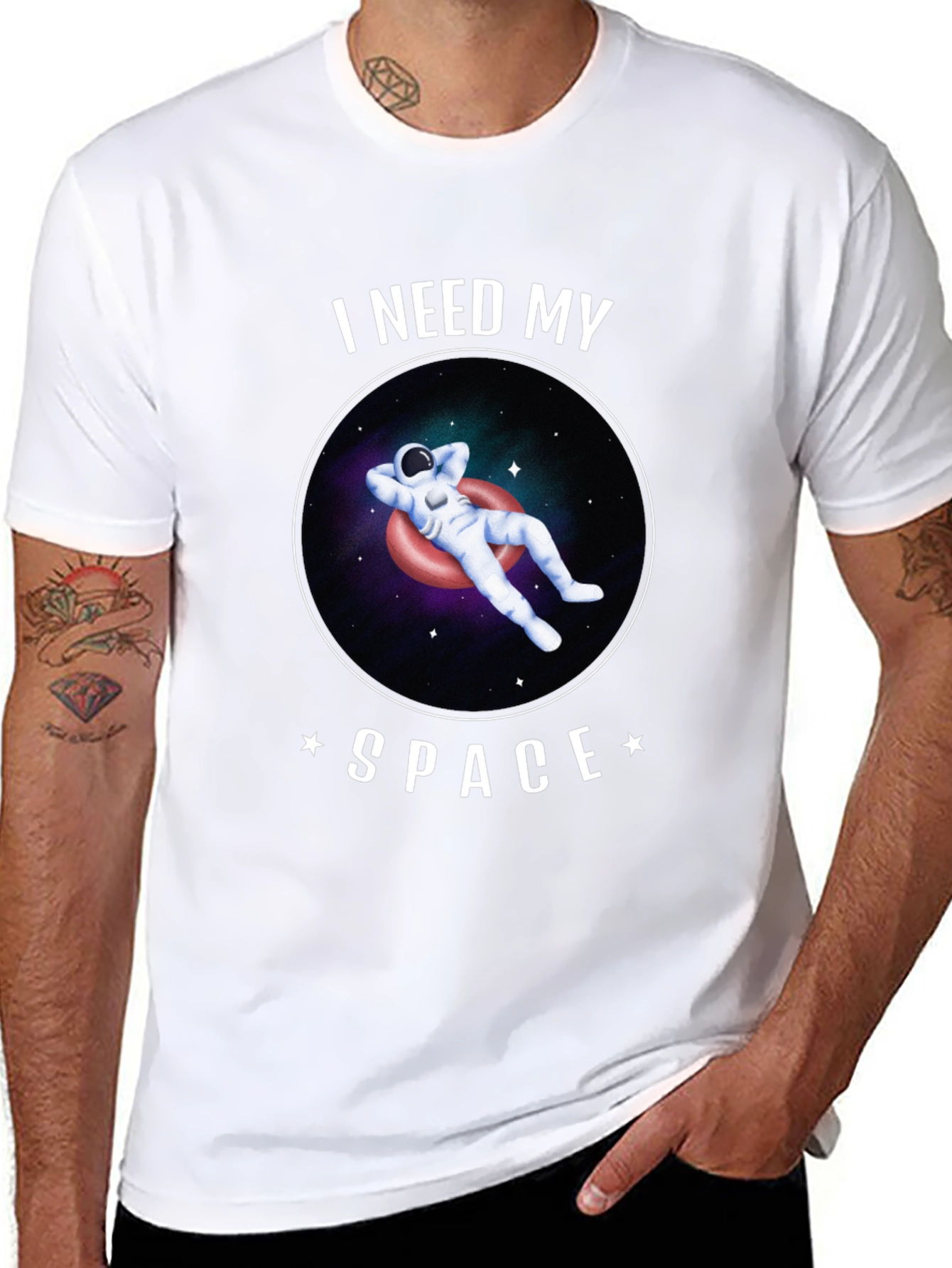 I Need My Space Astronaut Graphic T-Shirt