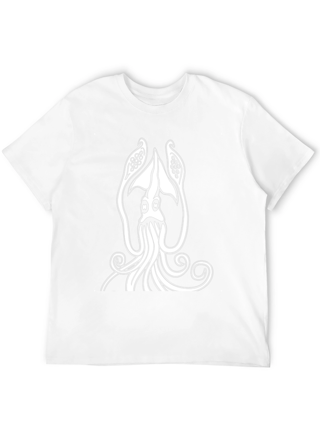 Squid Graphic Tee - Black Cotton T-Shirt