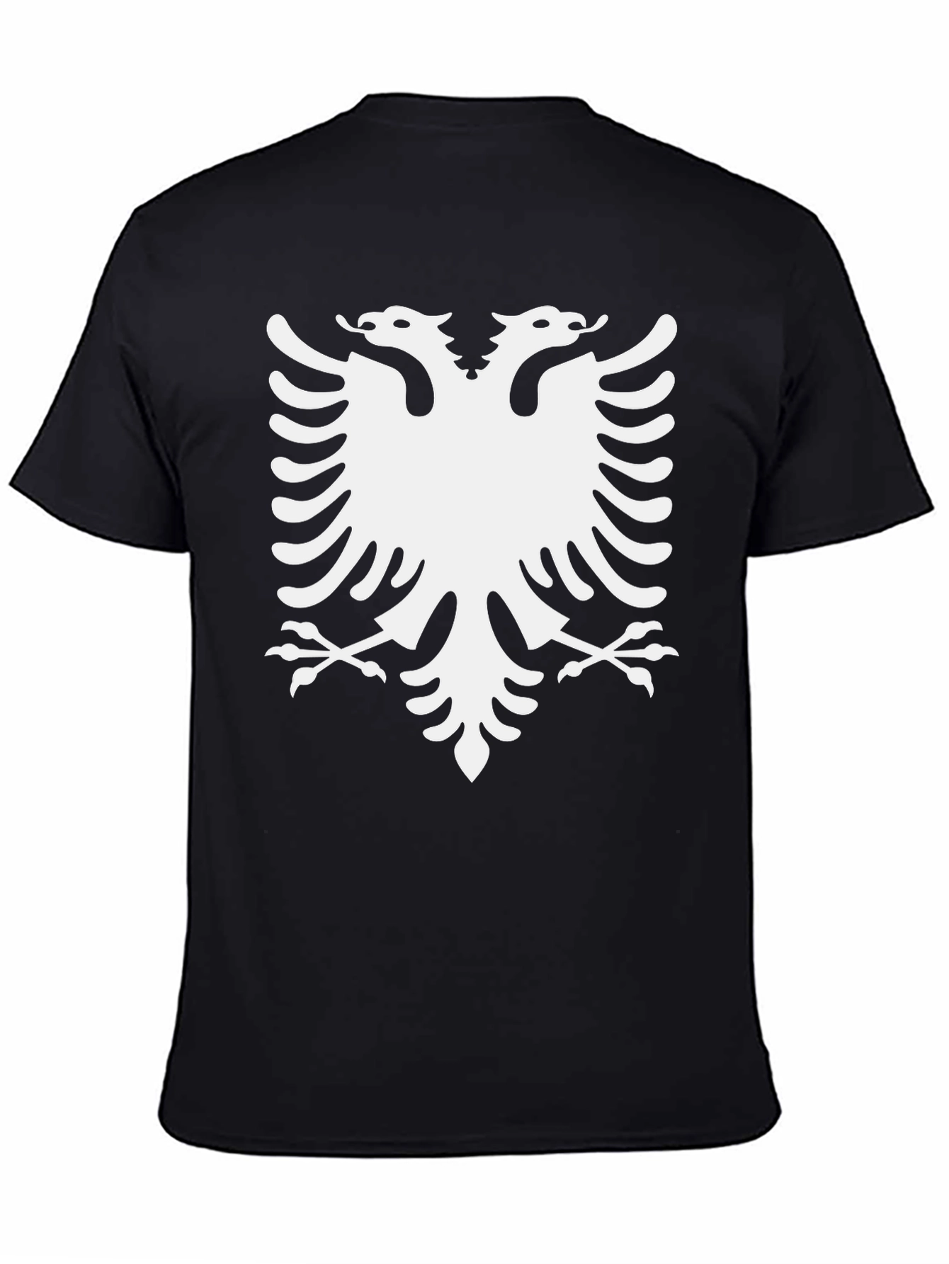 Albanian Eagle Graphic Tee - Classic Black Cotton Shirt