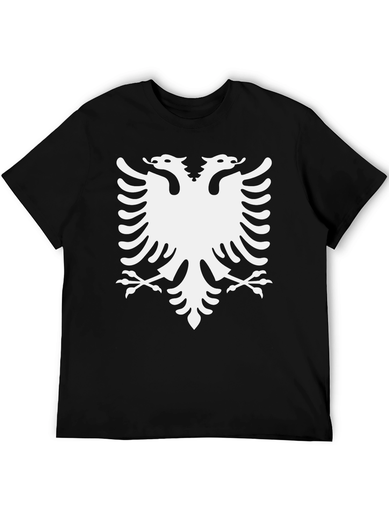 Albanian Eagle Graphic Tee - Classic Black Cotton Shirt