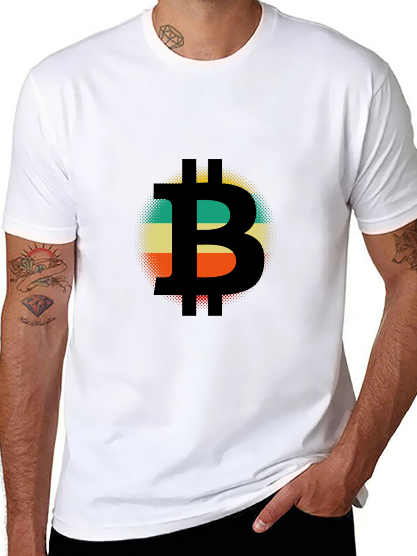 Bitcoin Retro Style T-Shirt - Black