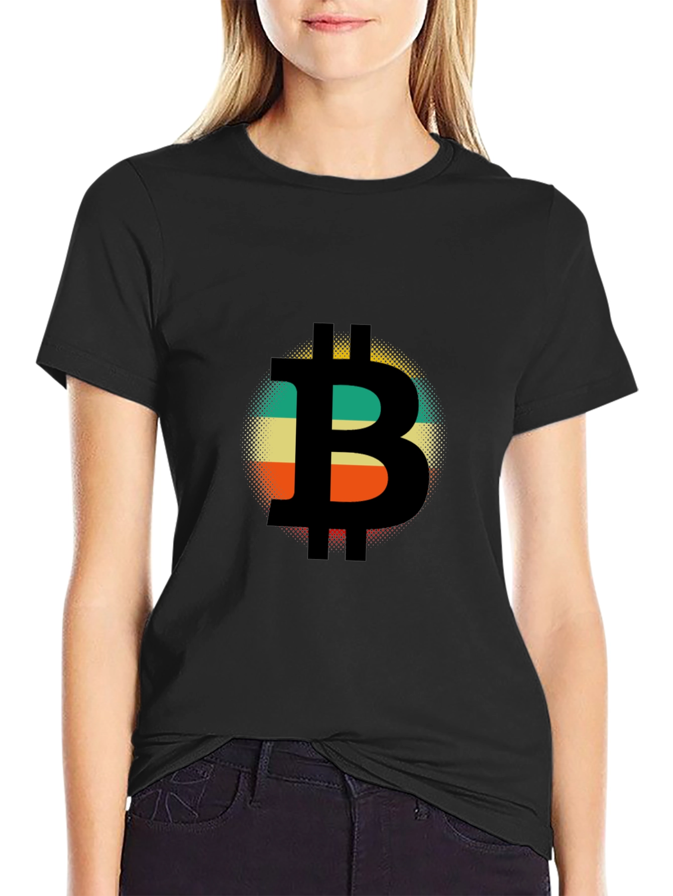 Bitcoin Retro Style T-Shirt - Black