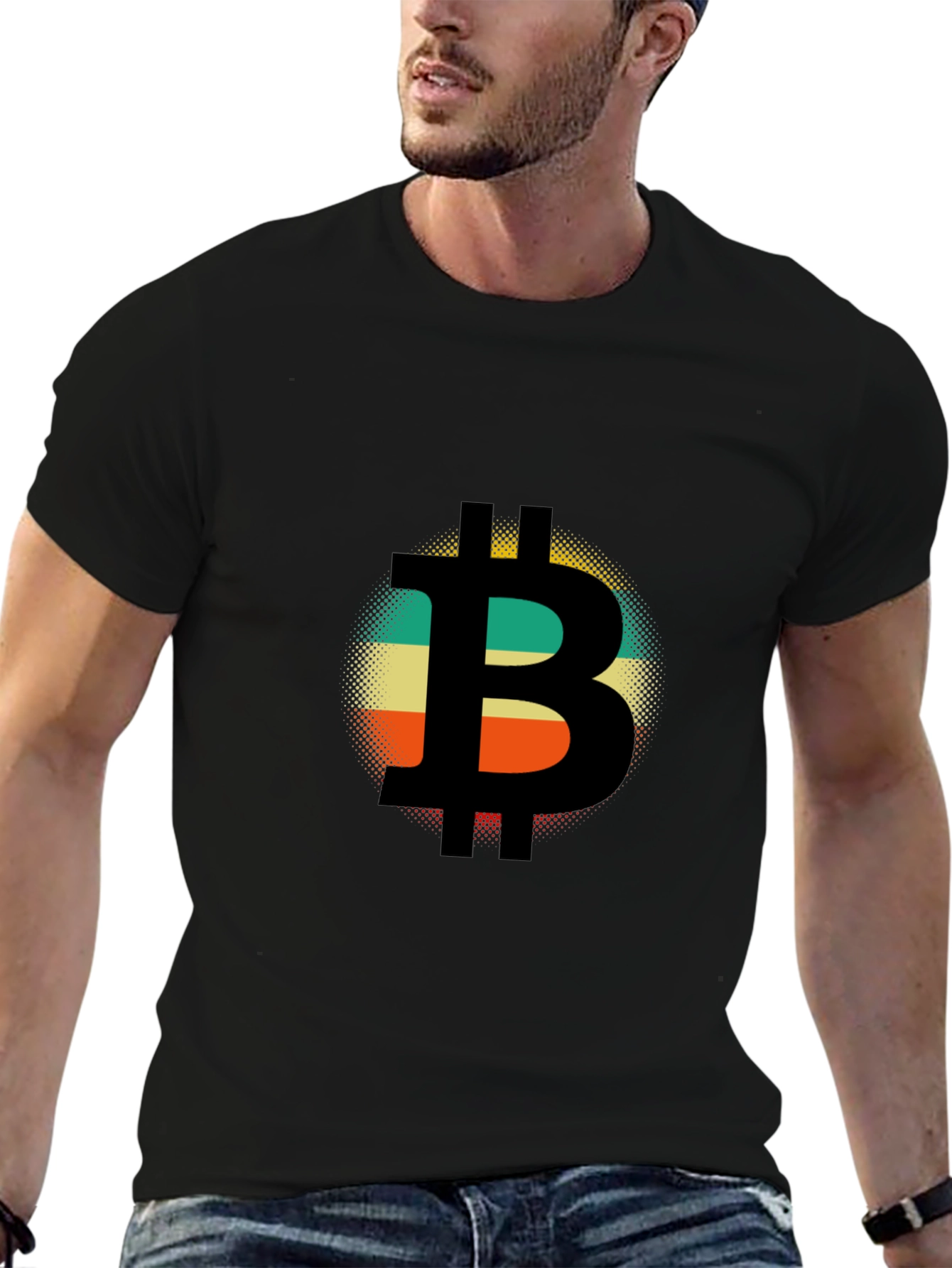 Bitcoin Retro Style T-Shirt - Black