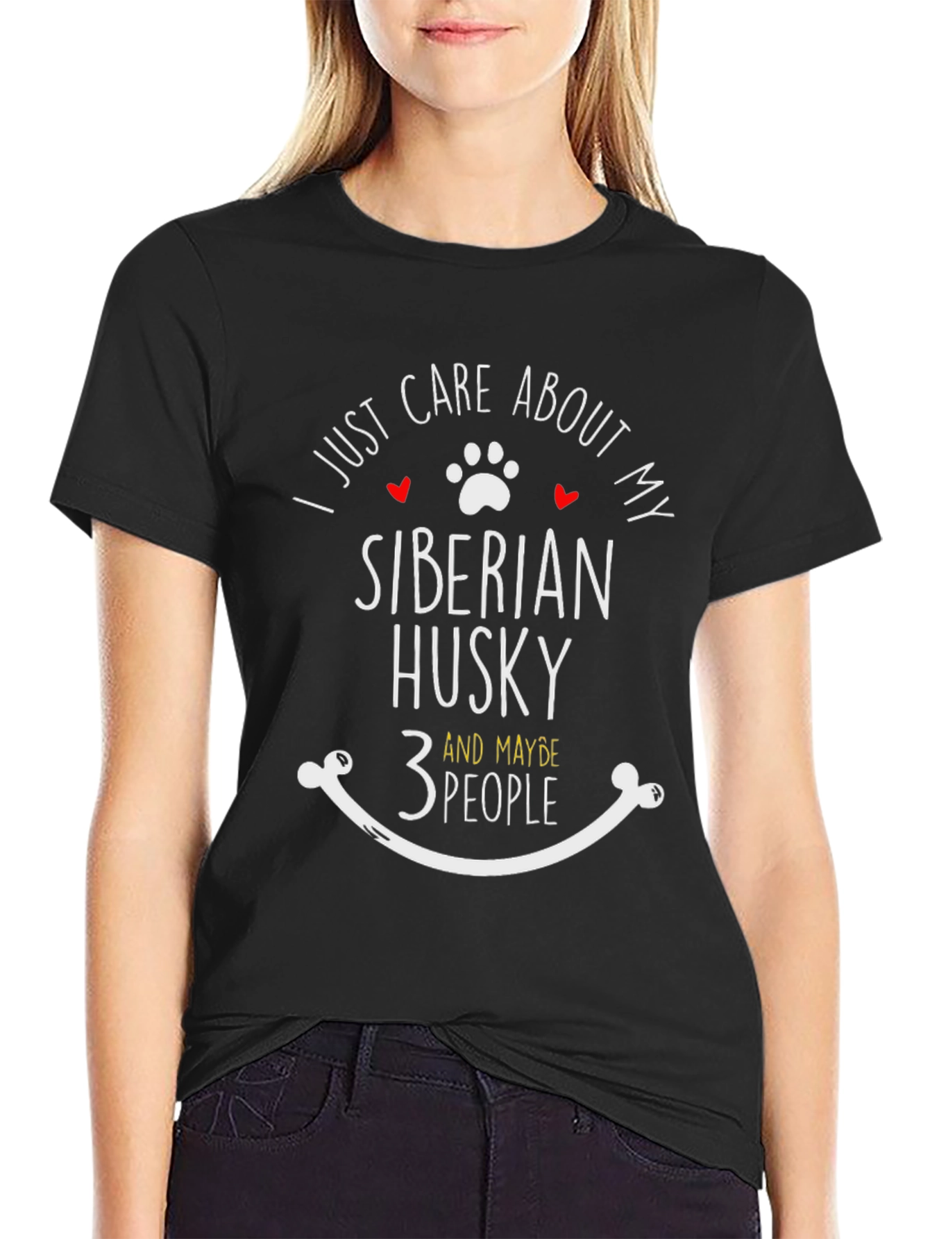 Siberian Husky Lover T-Shirt - Care About My Dog
