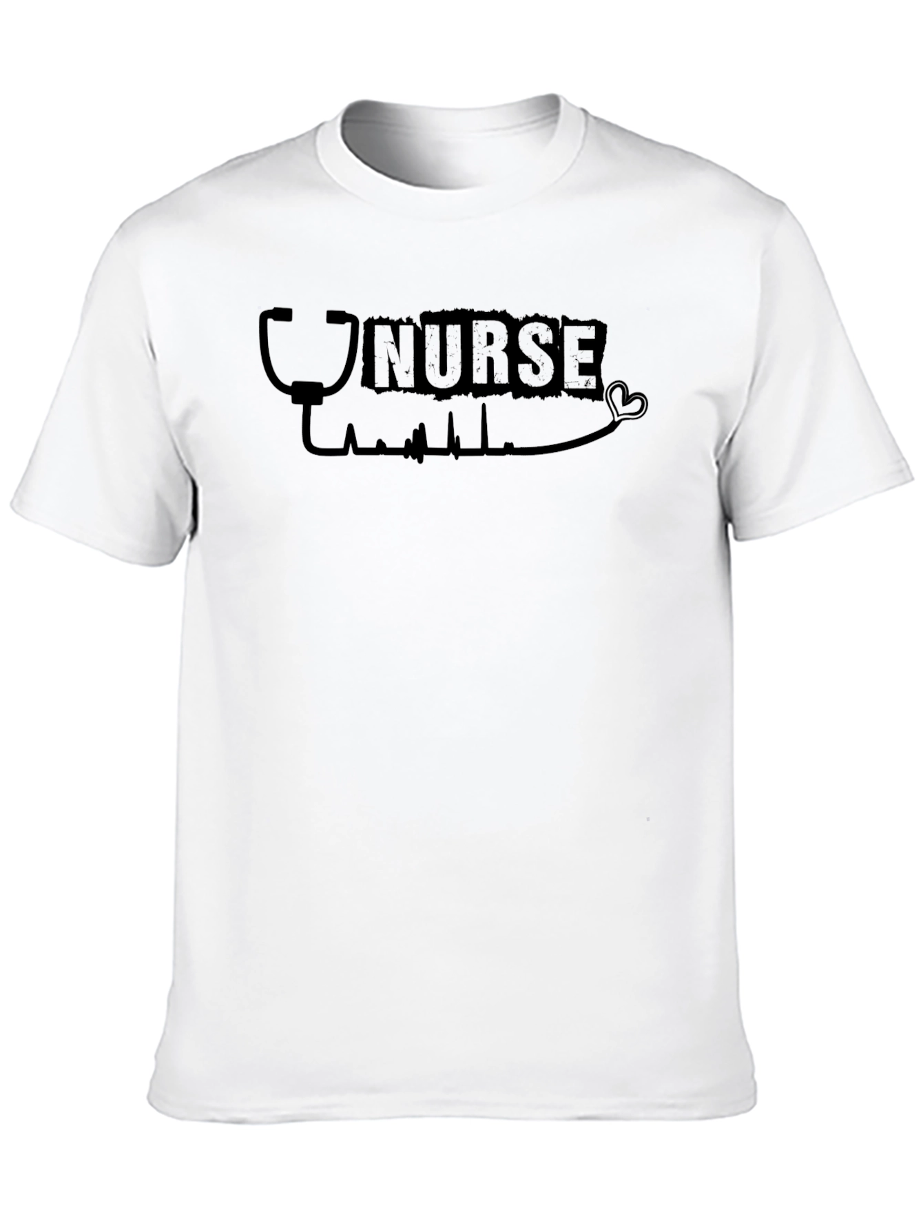 Nurse Heartbeat Stethoscope Graphic T-Shirt