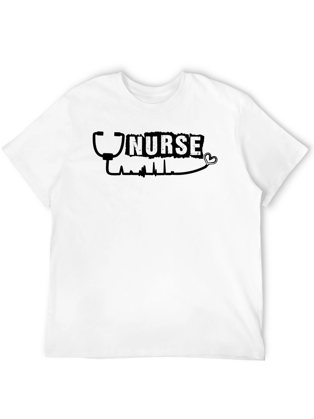Nurse Heartbeat Stethoscope Graphic T-Shirt