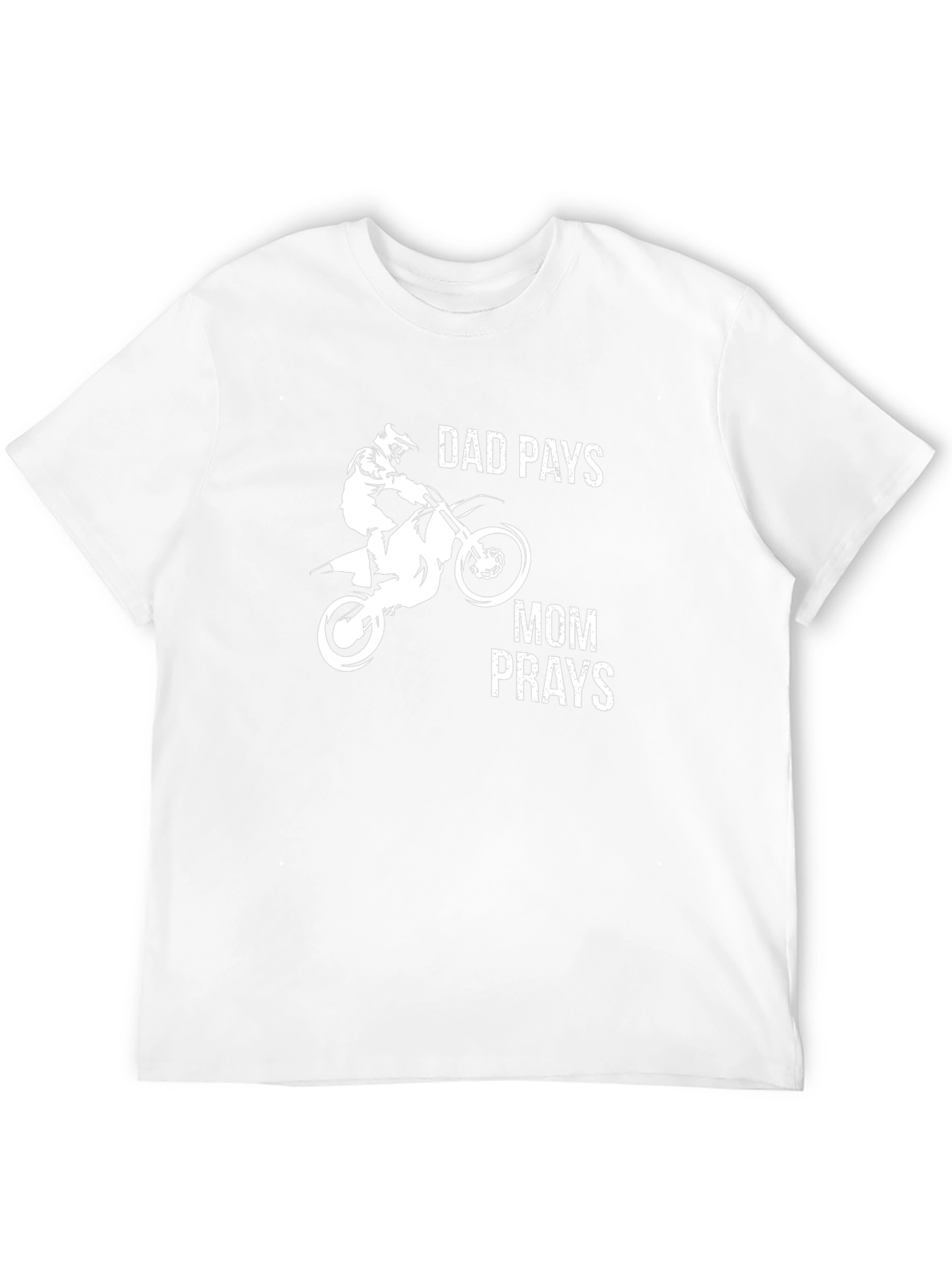 Dad Pays Mom Prays T-Shirt Motocross Black