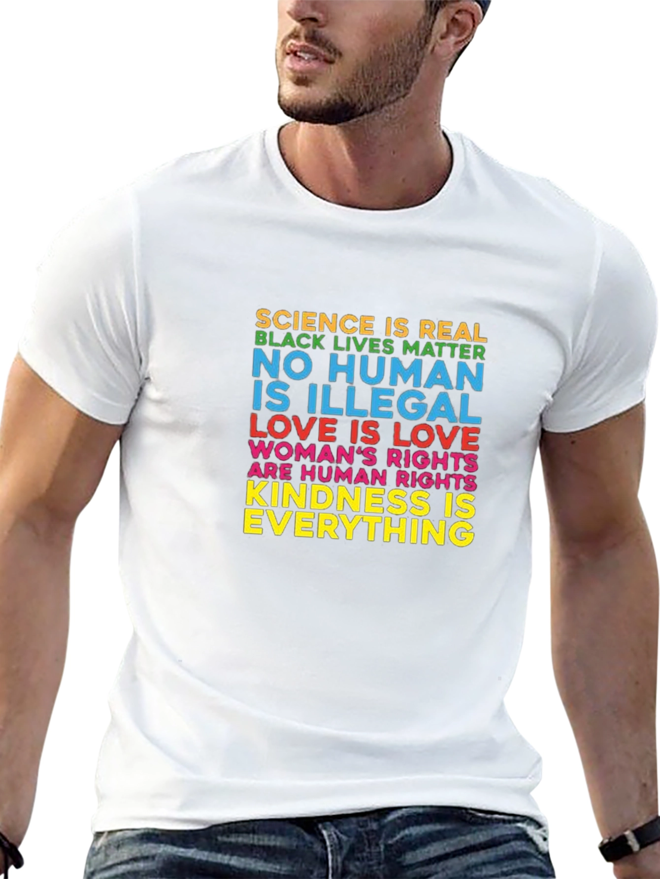 Equality & Kindness Graphic Tee - Black Unisex T-Shirt