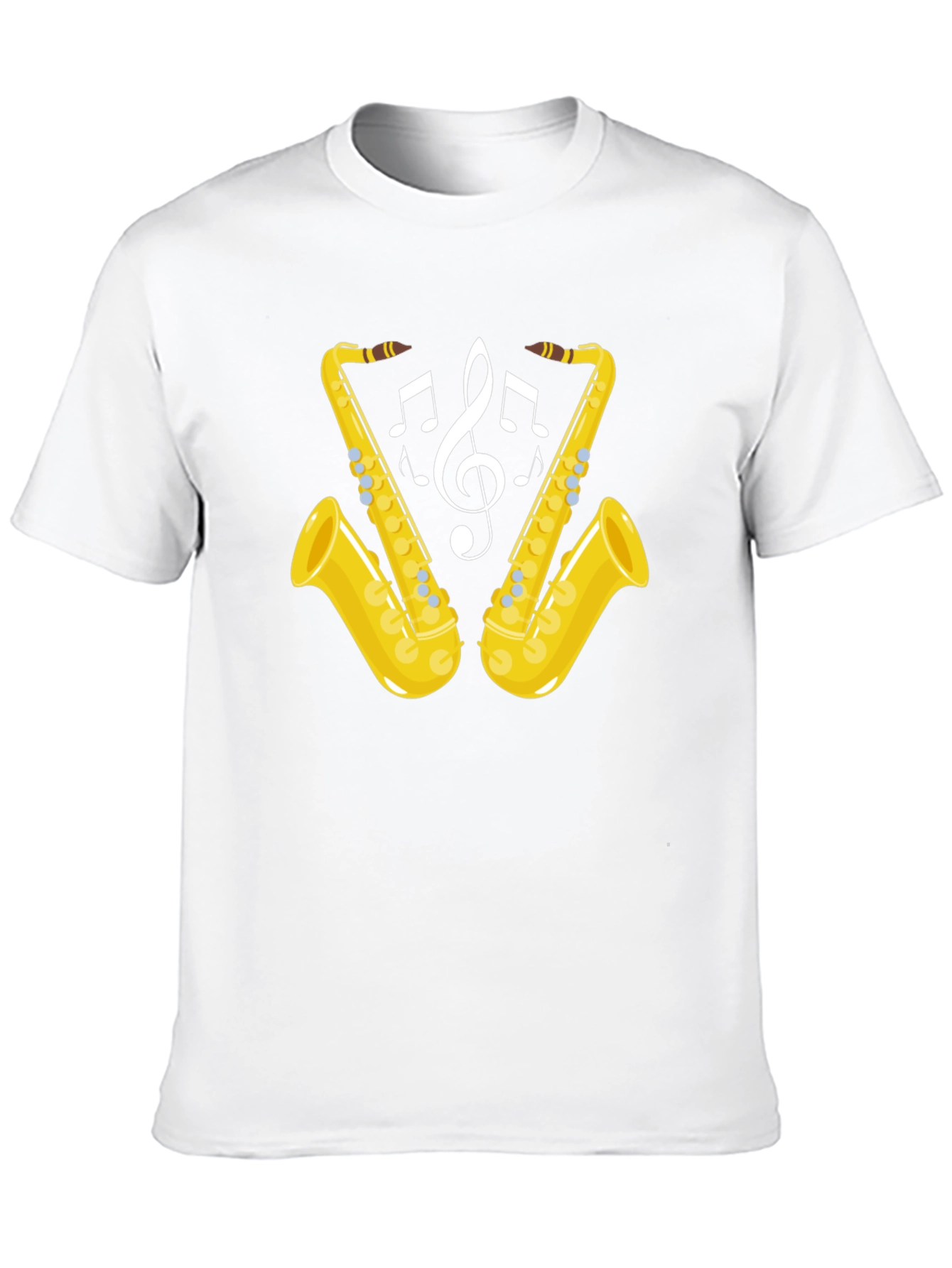 Saxophone Music Notes Graphic T-Shirt