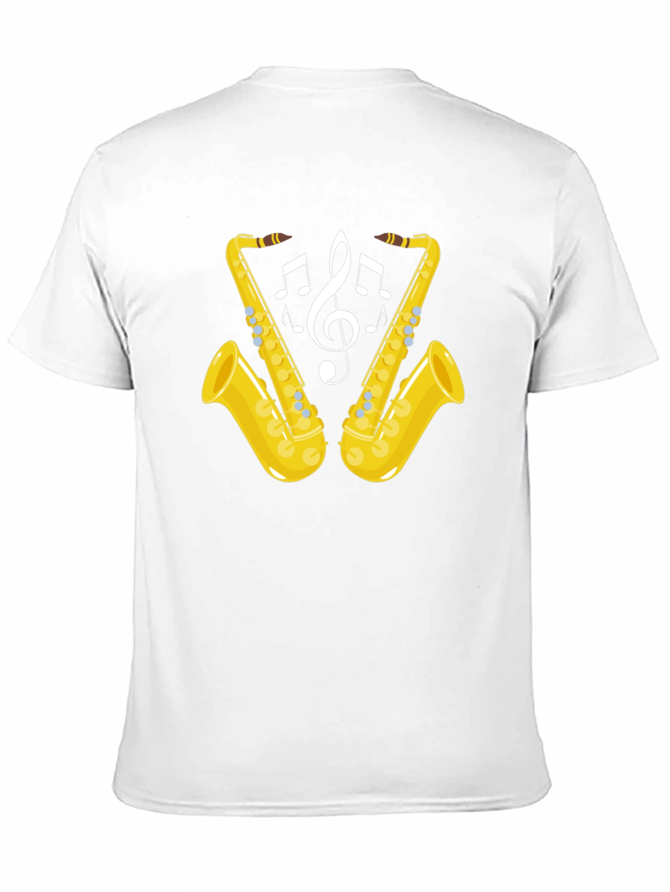 Saxophone Music Notes Graphic T-Shirt