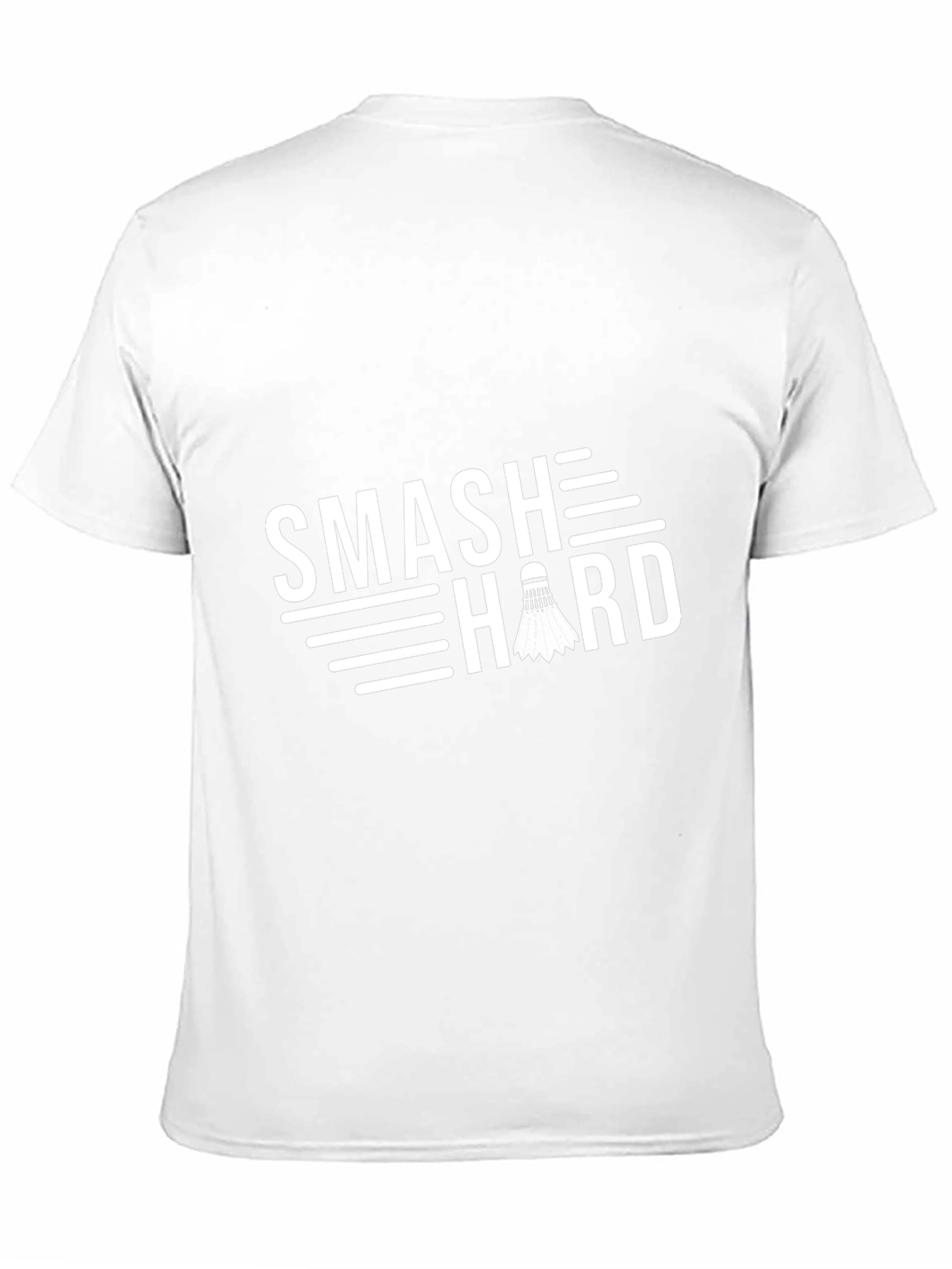 Smash Hard Badminton Graphic Tee - Black