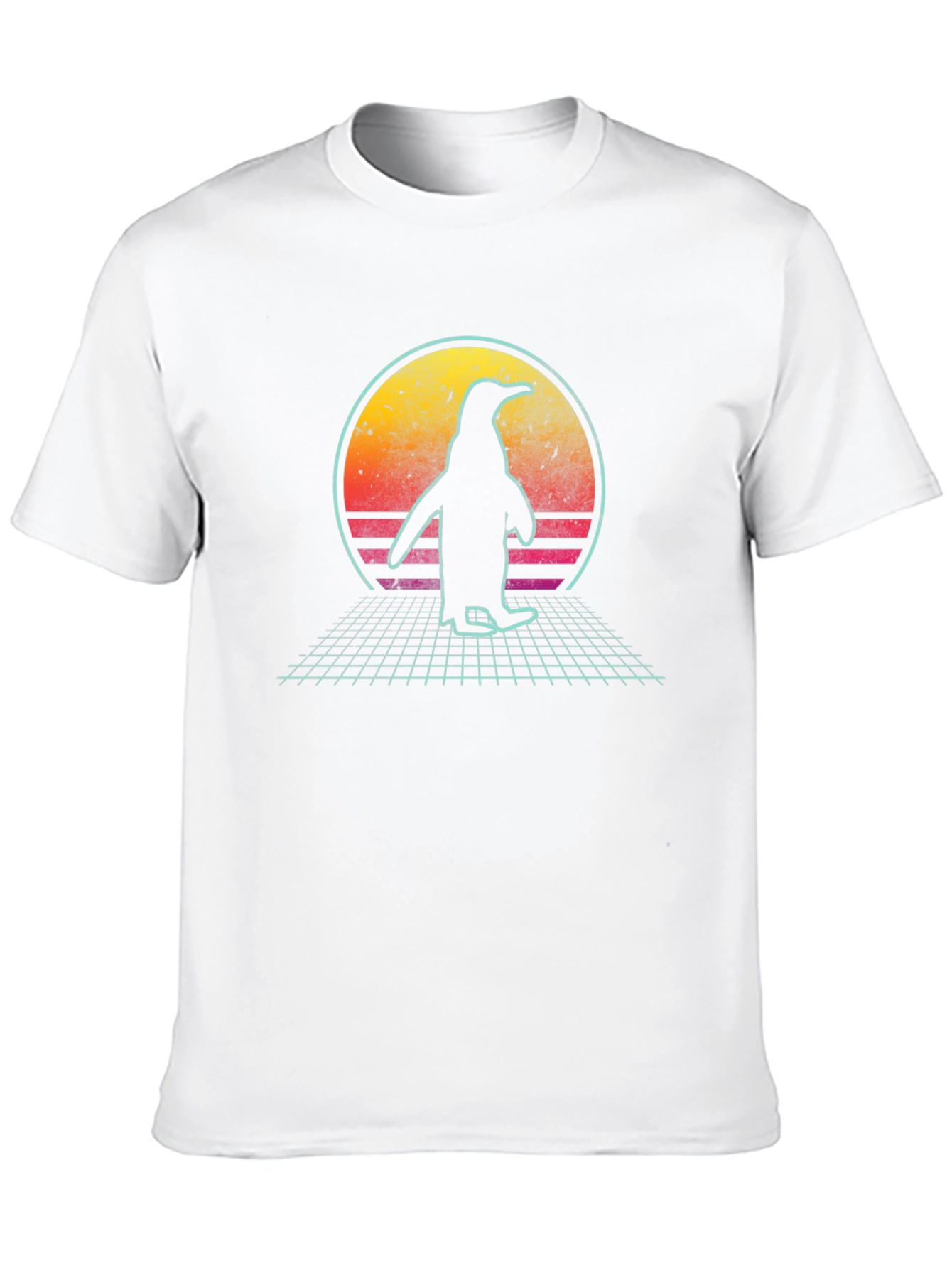 Retro Penguin Sunset T-Shirt