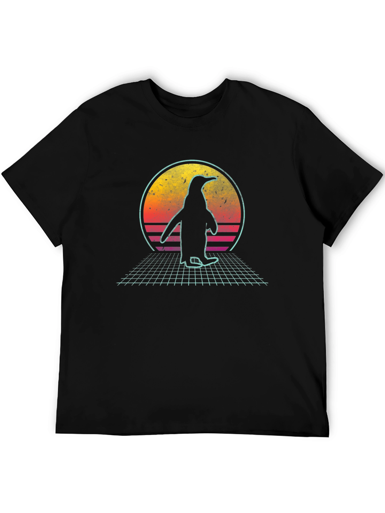 Retro Penguin Sunset T-Shirt