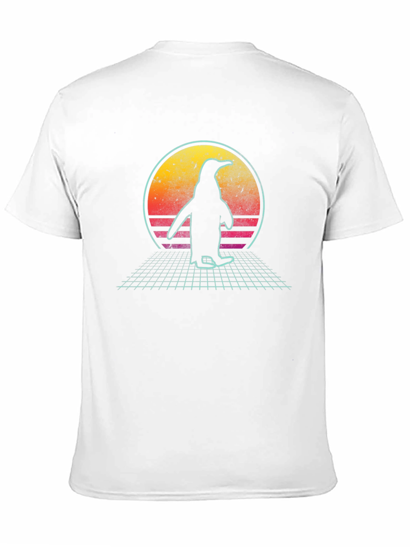 Retro Penguin Sunset T-Shirt