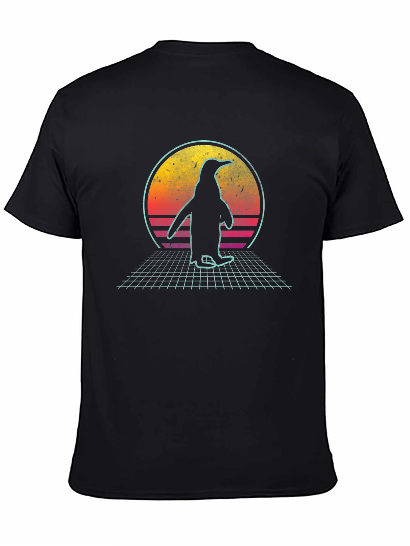 Retro Penguin Sunset T-Shirt