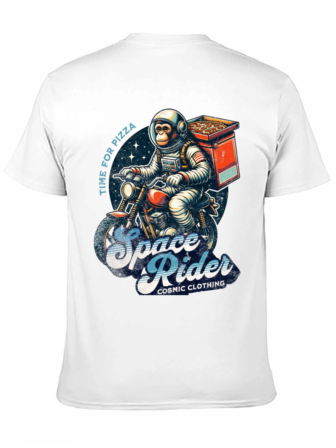 Space Rider Pizza T-Shirt