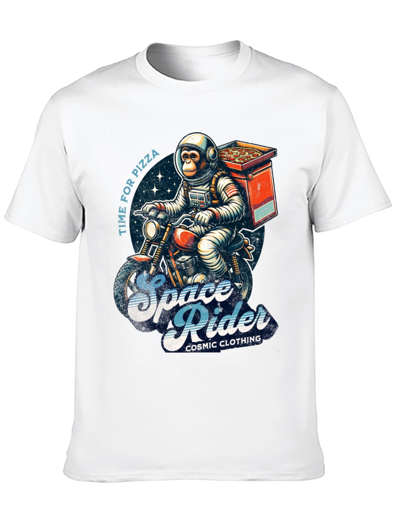 Space Rider Pizza T-Shirt