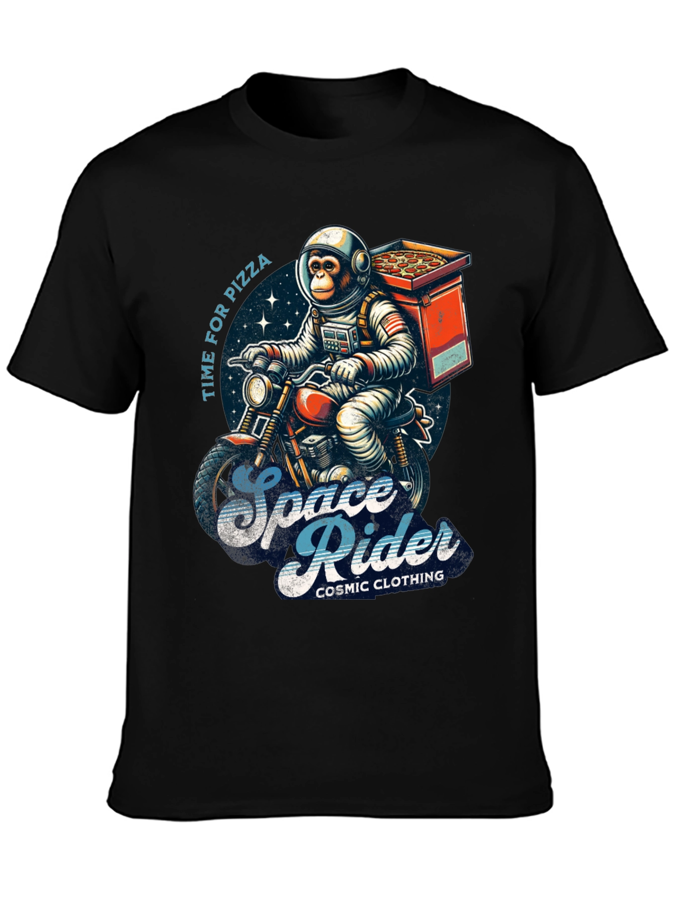 Space Rider Pizza T-Shirt