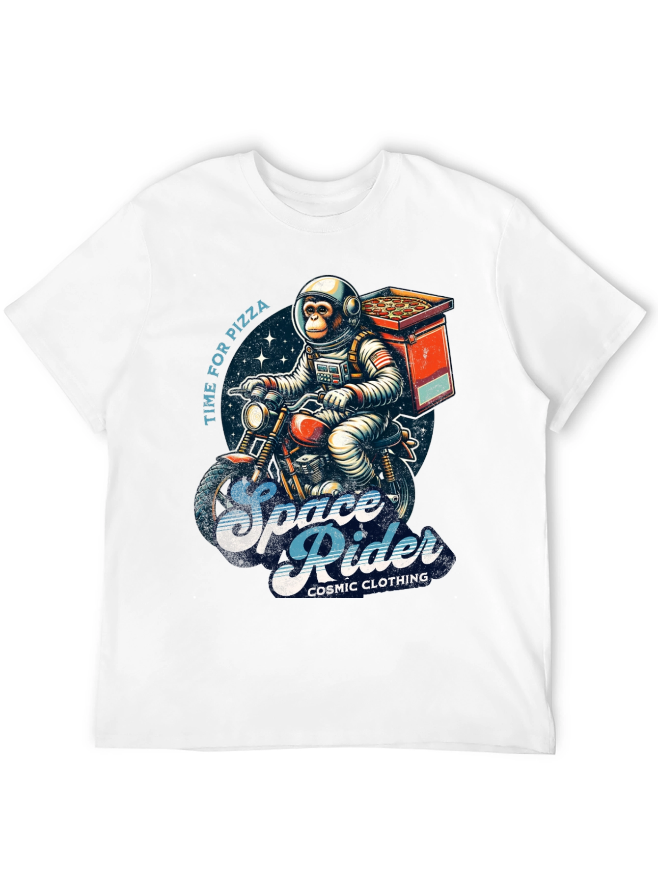 Space Rider Pizza T-Shirt