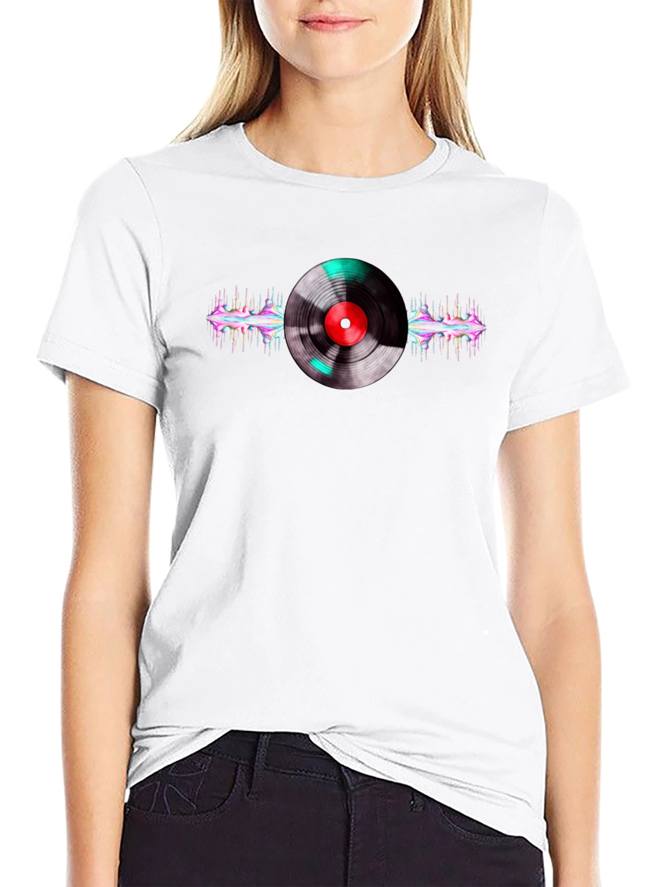Vinyl Record Graphic Black T-Shirt