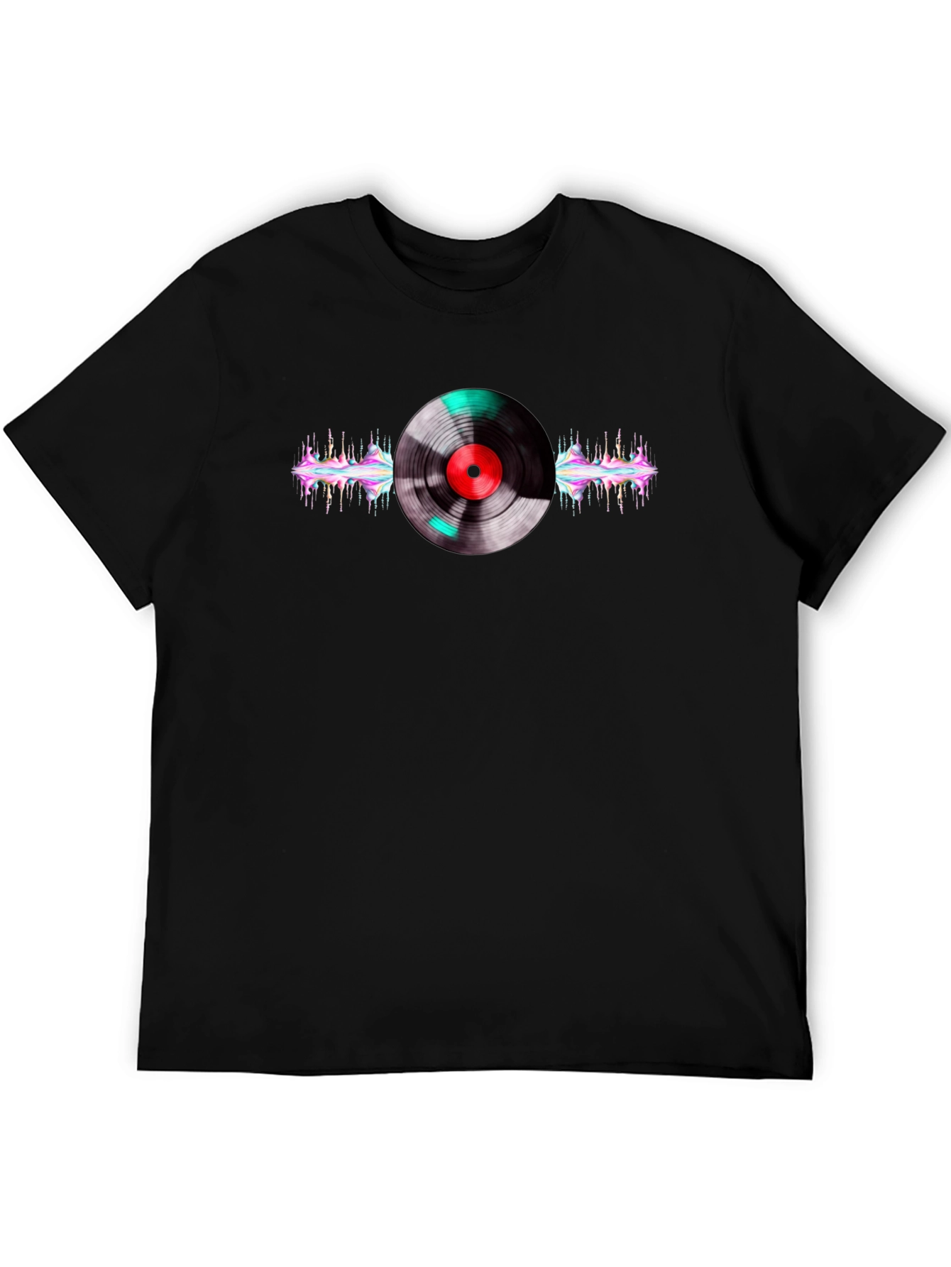 Vinyl Record Graphic Black T-Shirt