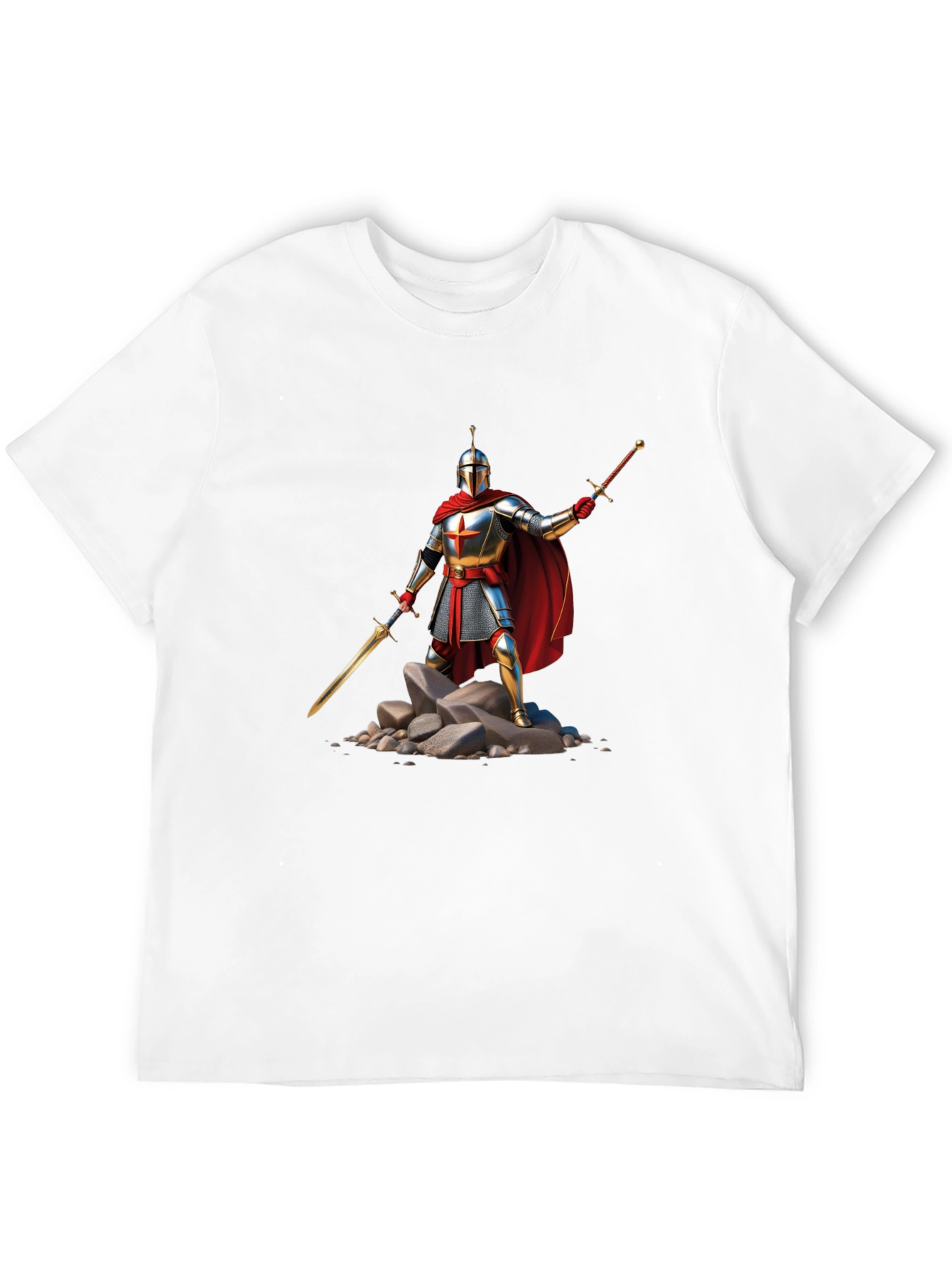 Knight Warrior T-Shirt - Medieval Armor Design