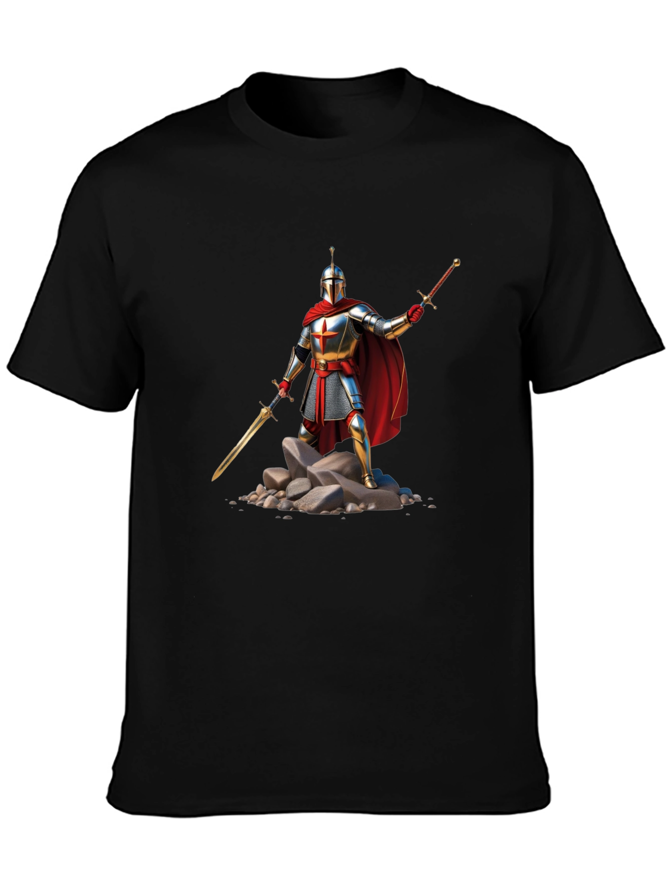 Knight Warrior T-Shirt - Medieval Armor Design
