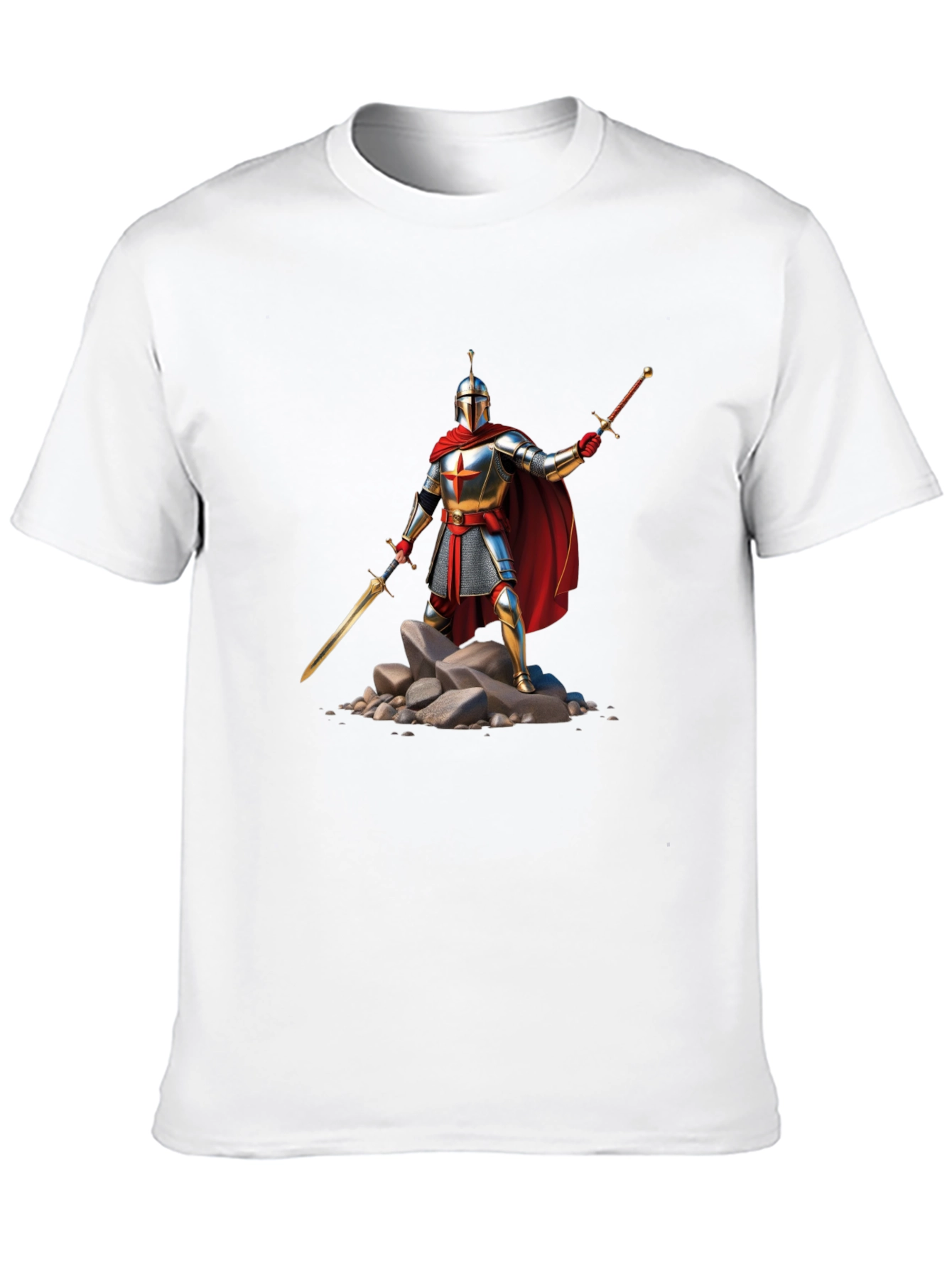 Knight Warrior T-Shirt - Medieval Armor Design