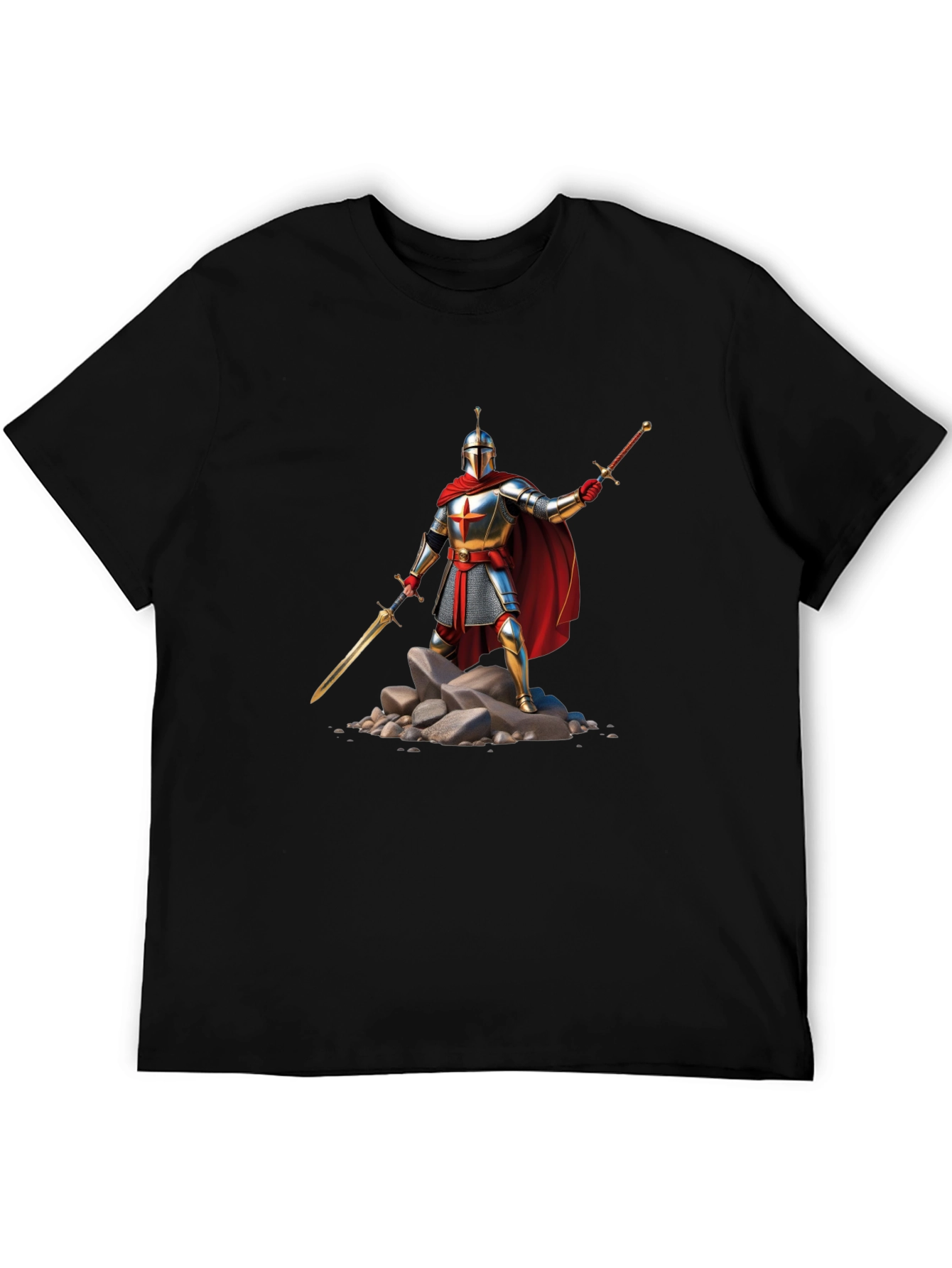 Knight Warrior T-Shirt - Medieval Armor Design