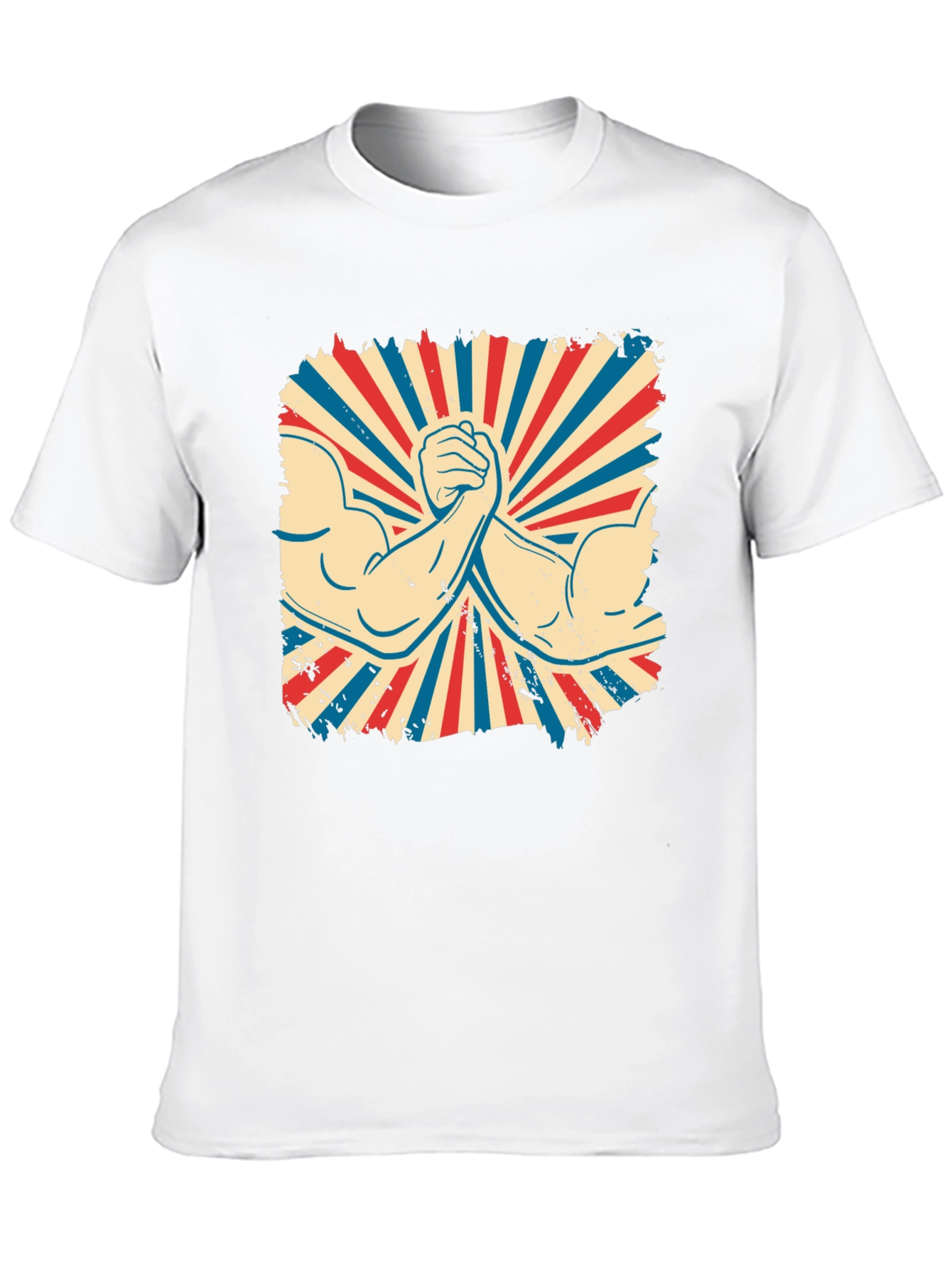 Retro Arm Wrestling Graphic Tee - Black