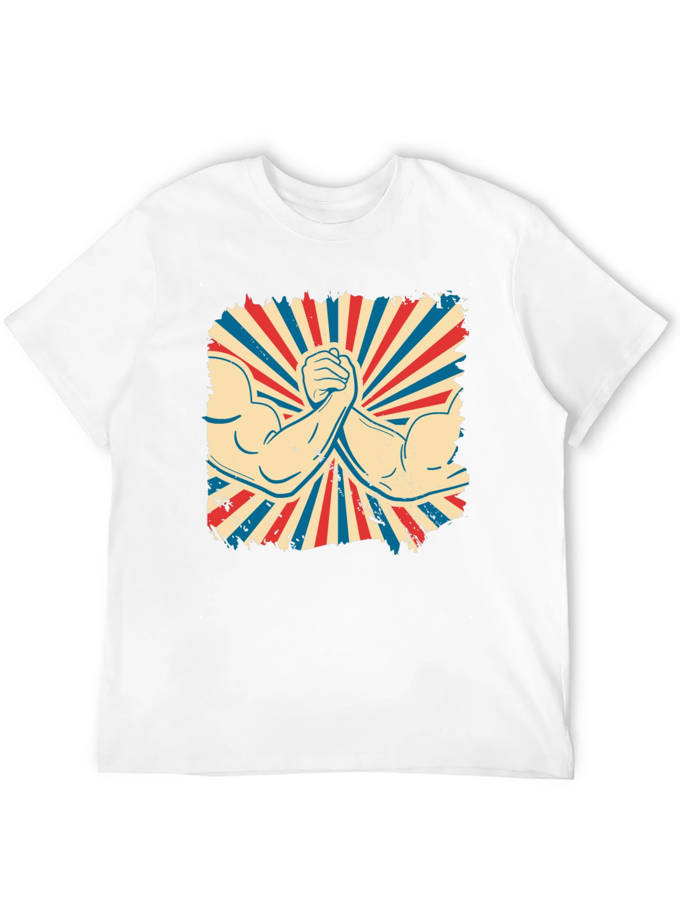 Retro Arm Wrestling Graphic Tee - Black