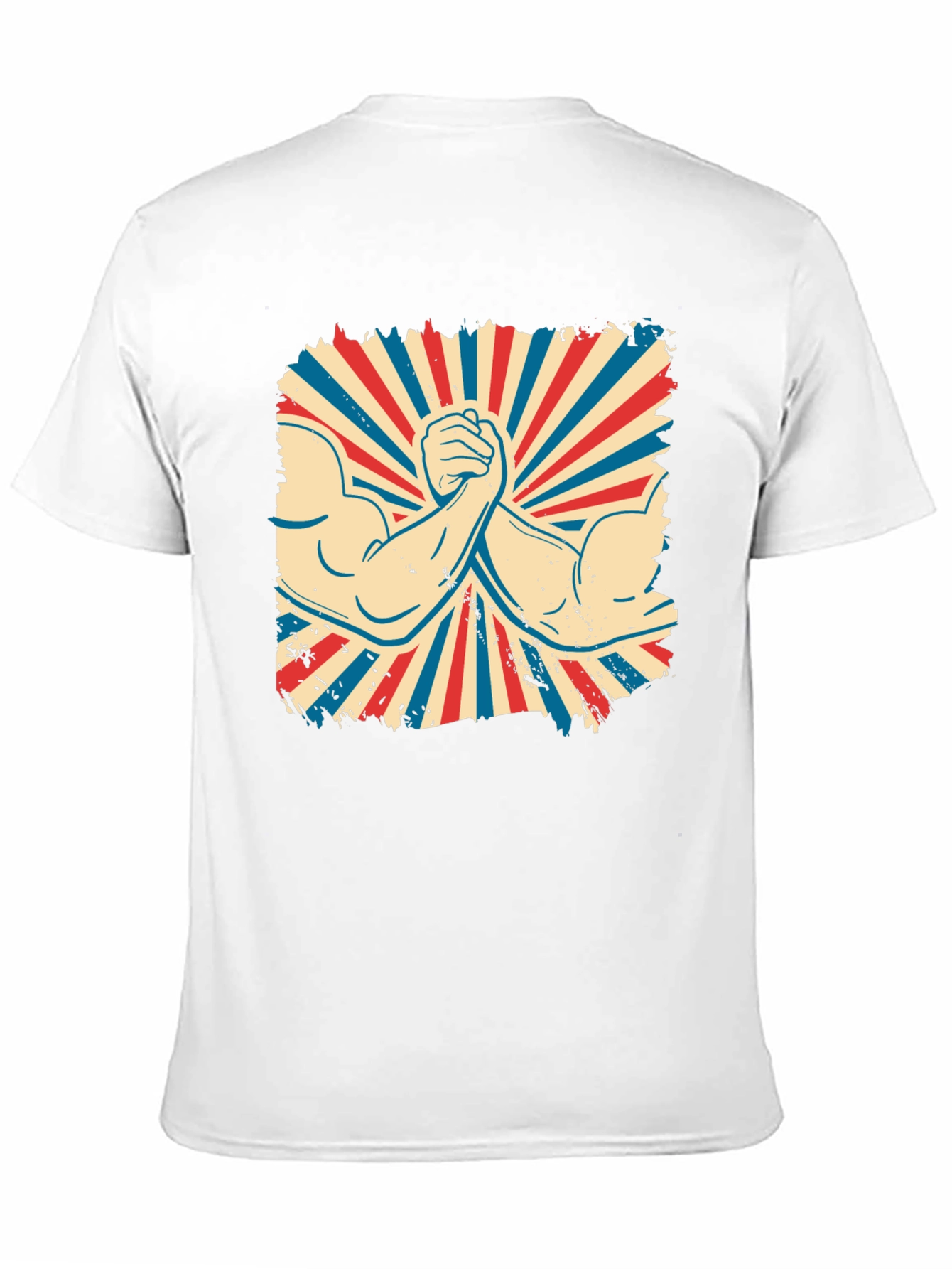 Retro Arm Wrestling Graphic Tee - Black