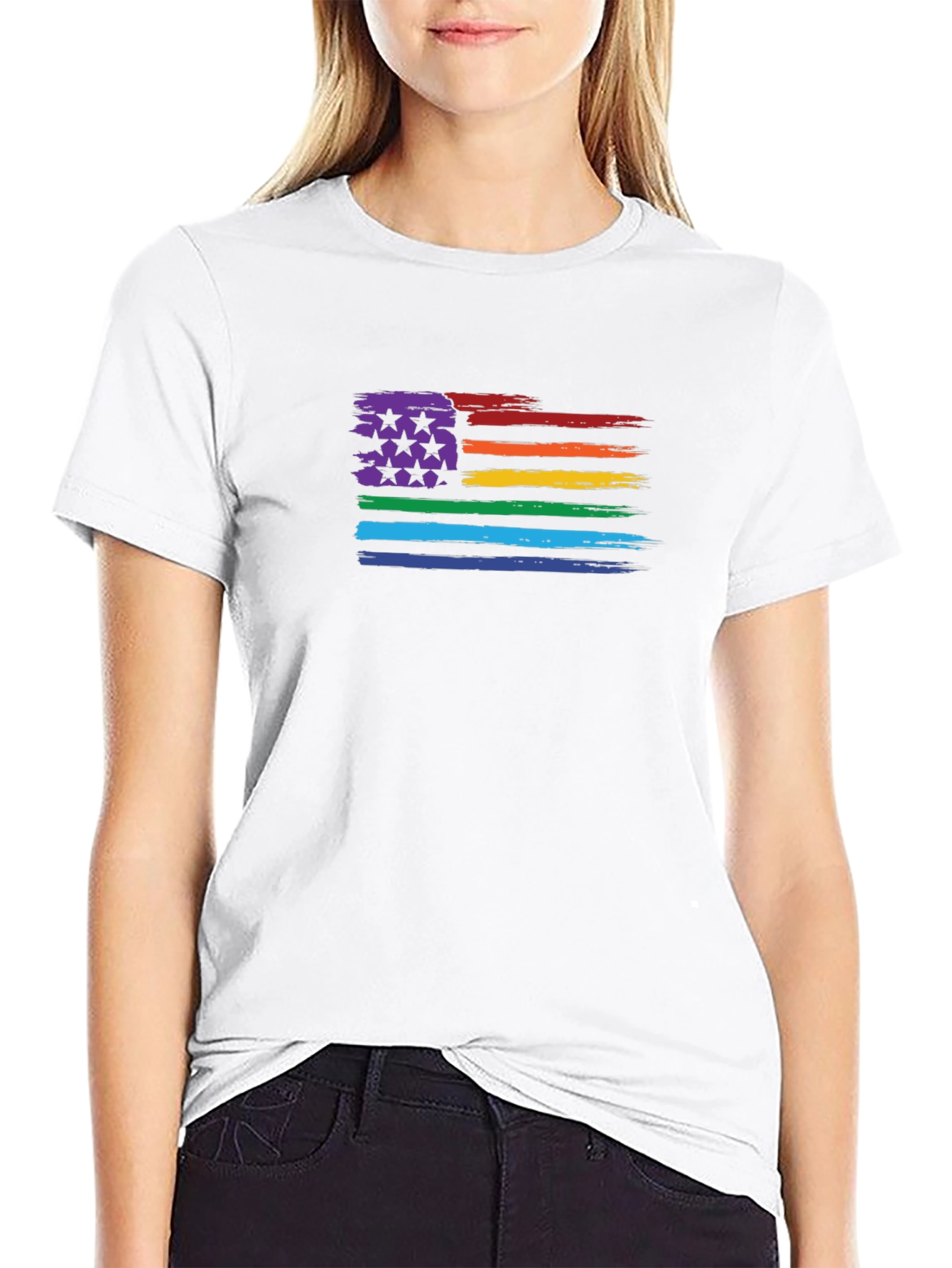LGBT Pride Flag T-Shirt - Unisex Black Tee