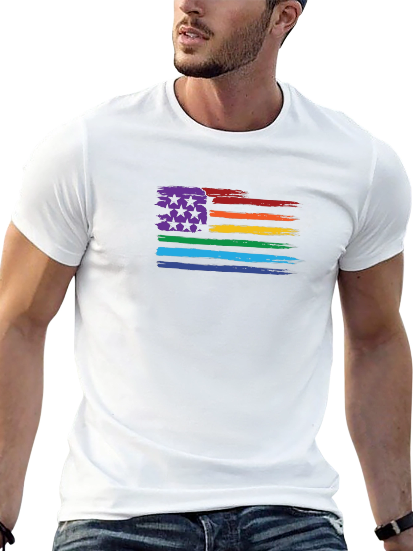 LGBT Pride Flag T-Shirt - Unisex Black Tee